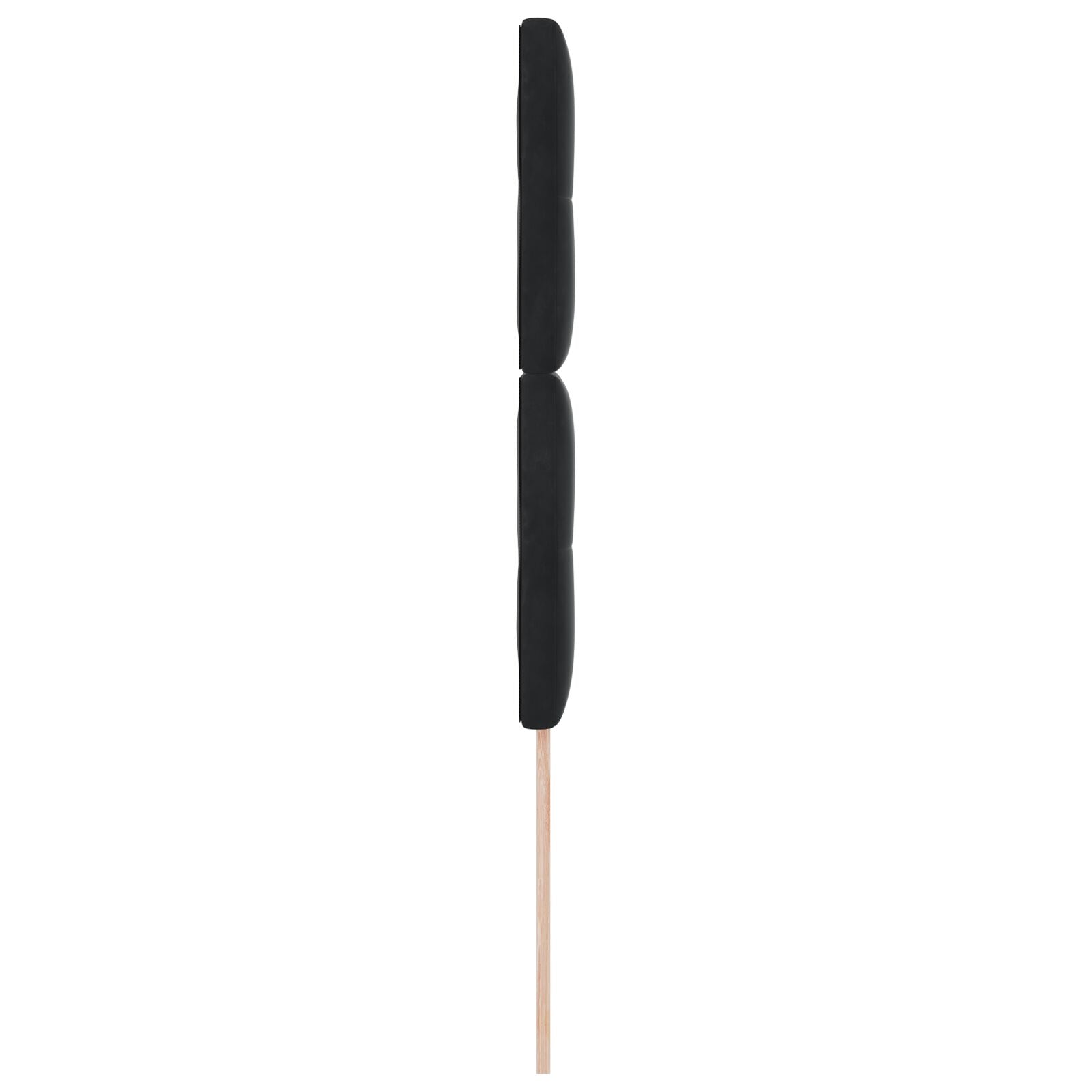 Hodegavl Med Knapper Svart 80 cm Fløyel