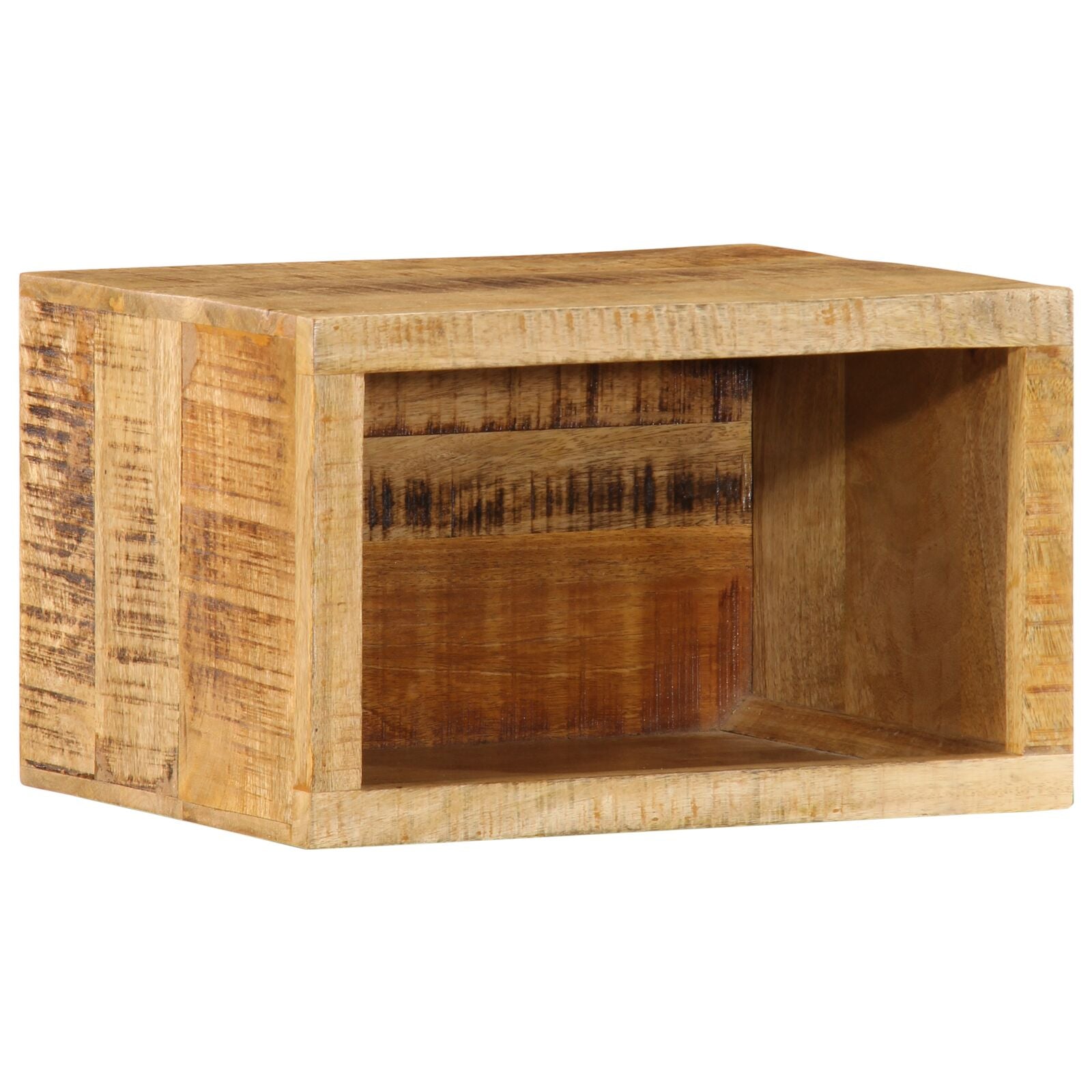 Veggmontert Nattbord 40x30x25 cm massivt tre grovt mango