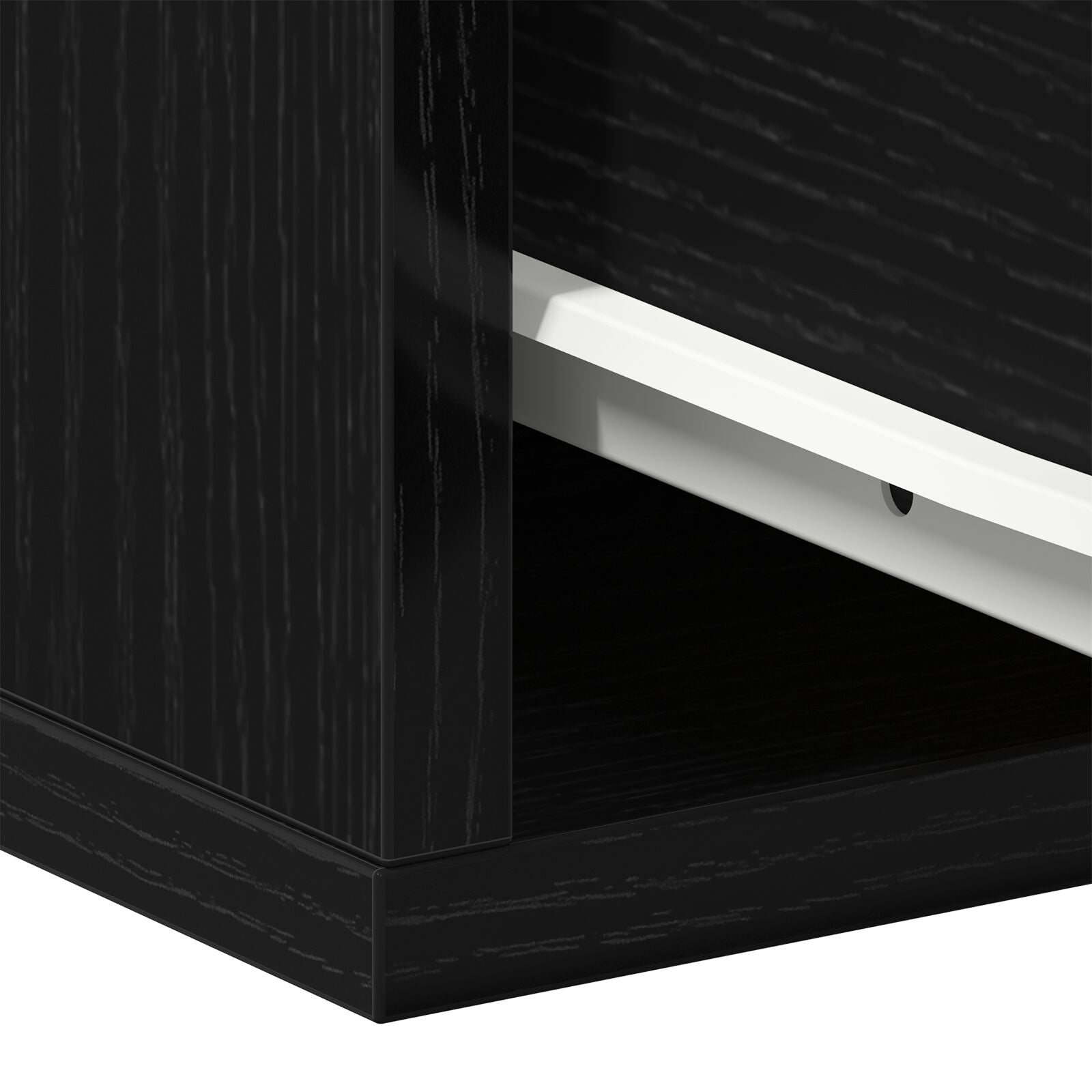 Vegghengt Nattbord Svart Eik 35x35x20 cm
