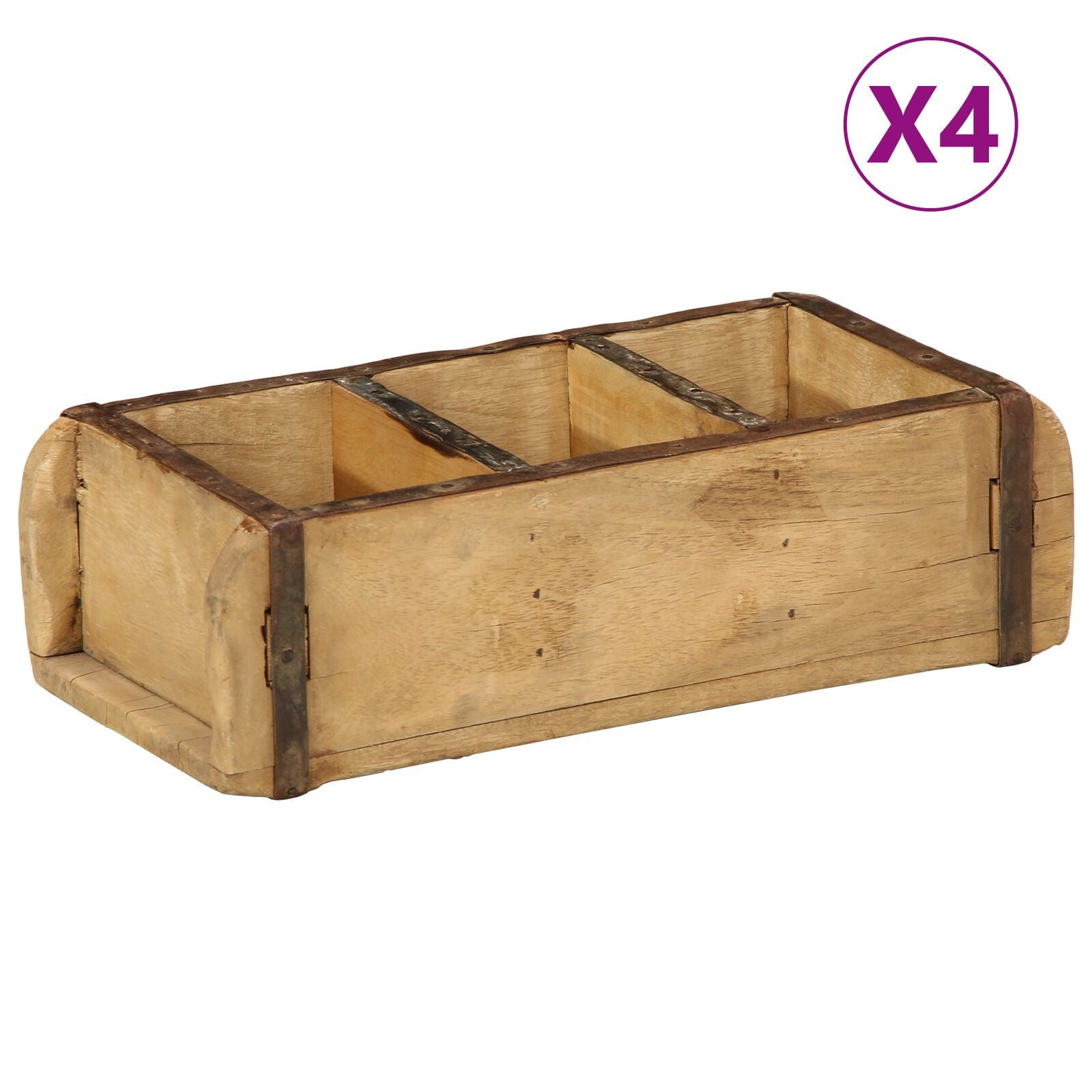 Brett 4 stk 30x14x9 cm Massivt Tre Gjenbruk