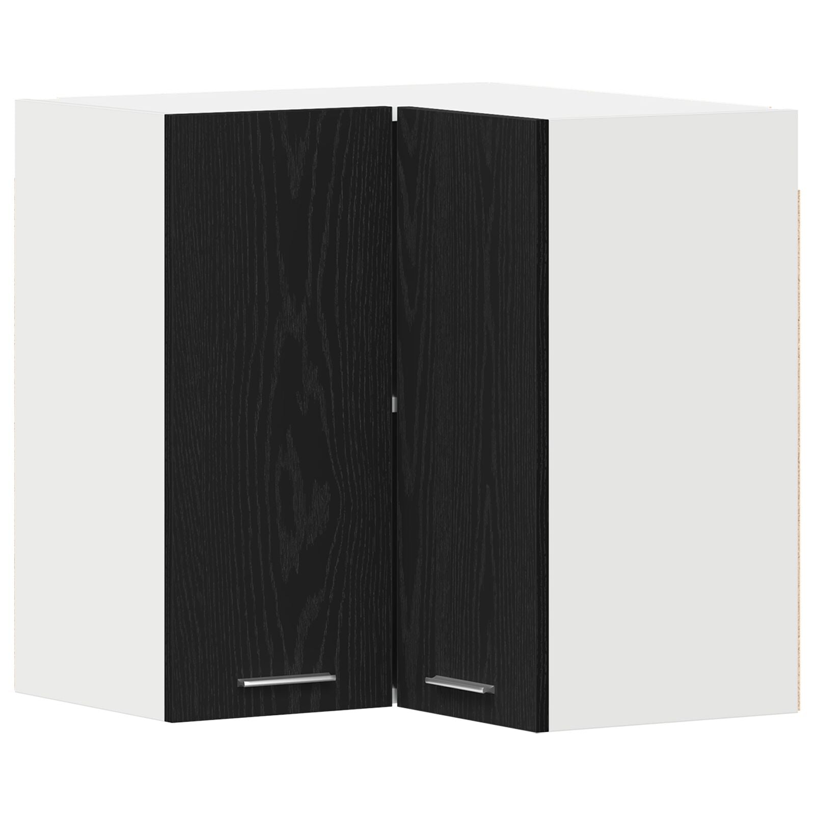 Hjørneskap - Svart Eik - 57x57x60 cm - Laget av Konstruert Tre