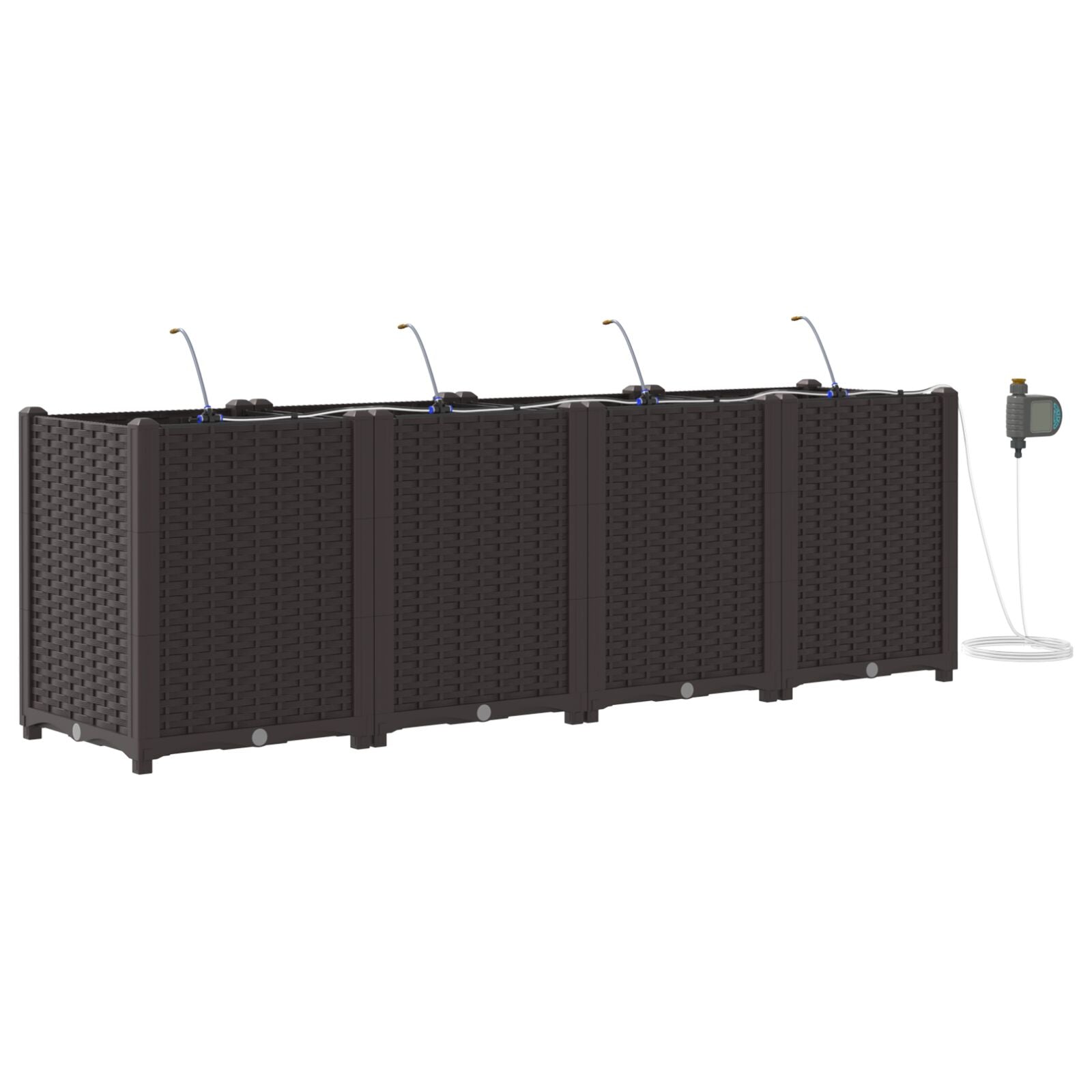 Hagesett med Vanning System 4 stk Brun