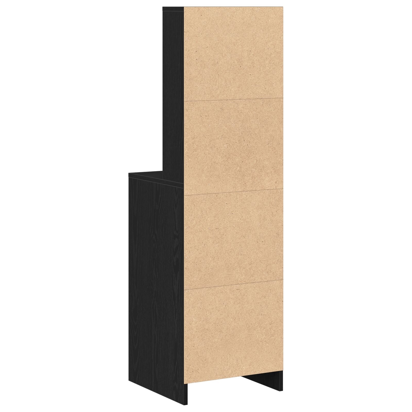 Høyt skap i svart eik 40x41x135 cm laget av konstruert tre