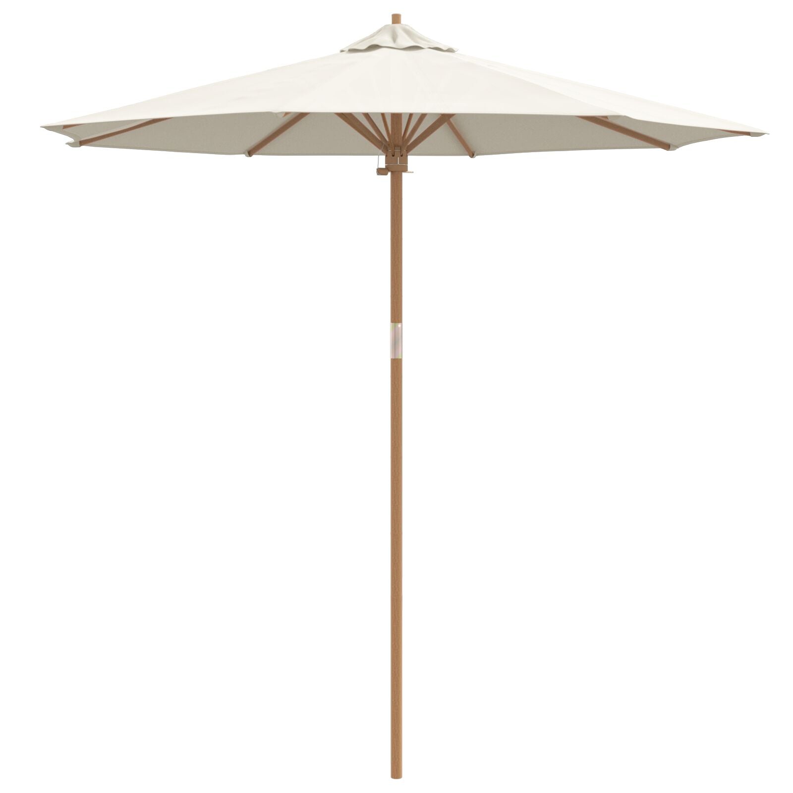 Hageparasol Kremhvit 240x260 cm i Bambus