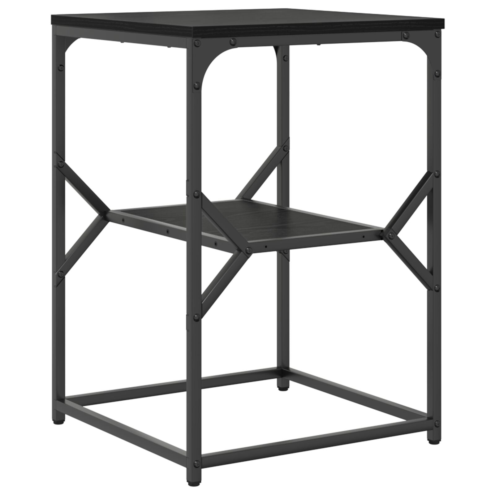 Sidebord Sort Eik 41x40x60 cm Ingeniørtre