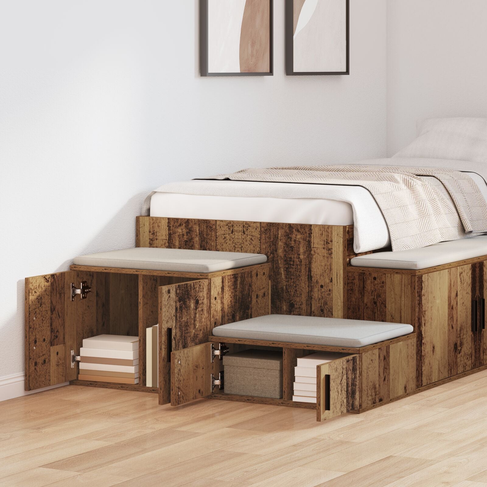 Lagermøbel Gamle tre 127x41x40 cm Ingeniørtre