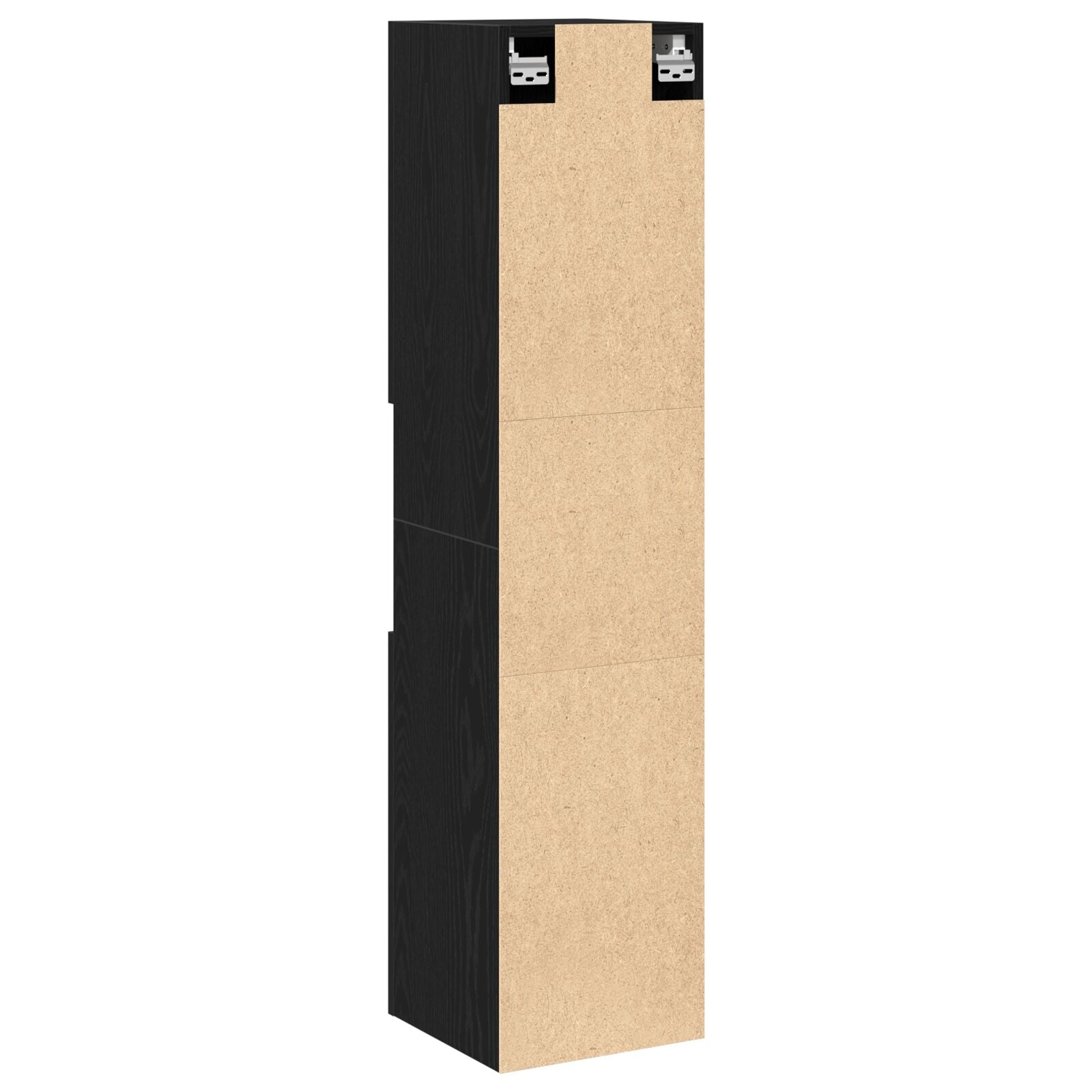 Baderom Veggskap Svart Eik 30x30x130 cm Ingeniørtre