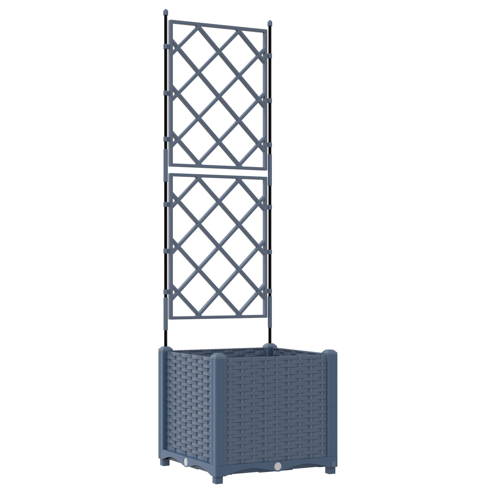 Hageplanter med Spalje Grå 40x40x143 cm