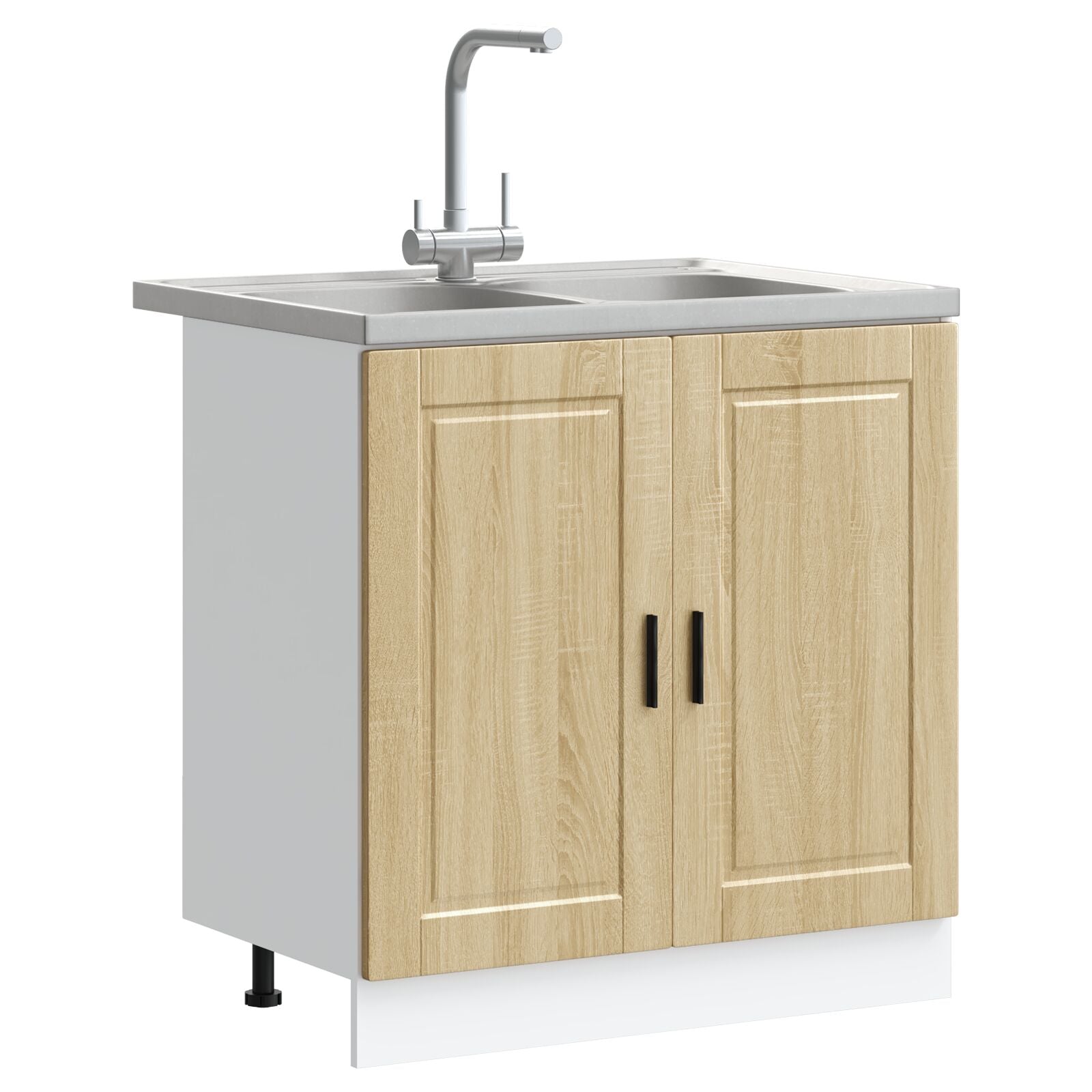 Kjøkkenbenk ""Porto"" med vask i Sonoma Eik 80x46x84,5 cm Laget av tre