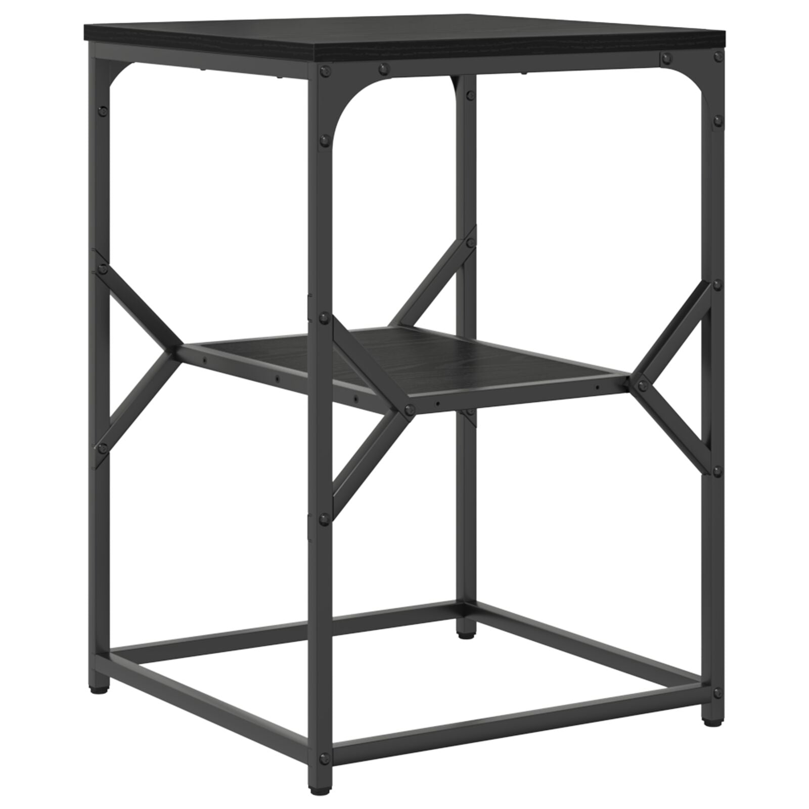 Sidebord Sort Eik 41x40x60 cm Ingeniørtre