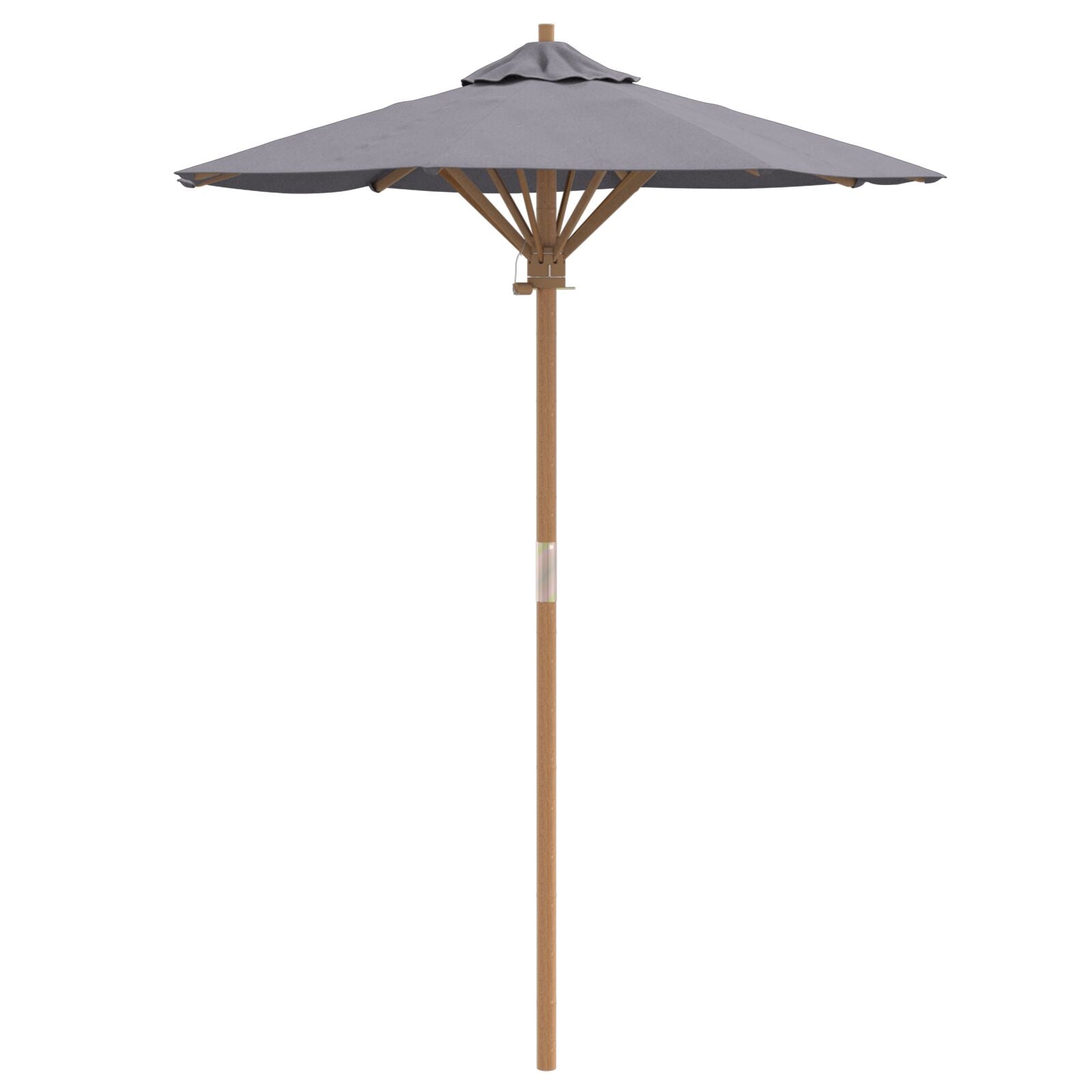 Hageparasol Mørkegrå 150x210 cm Bambus