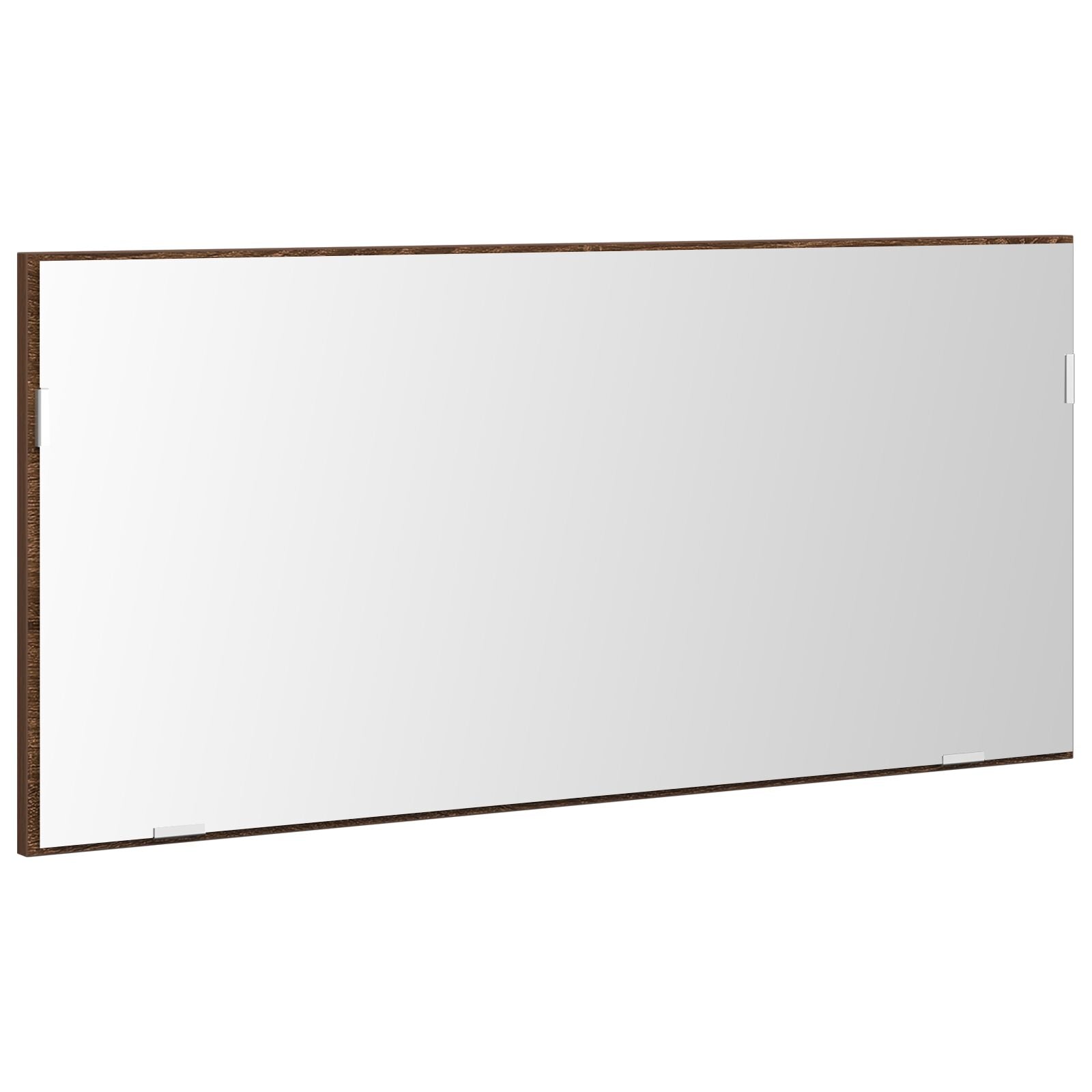 Baderom Speilskap med LED Lys Brun Eik 80x37 cm