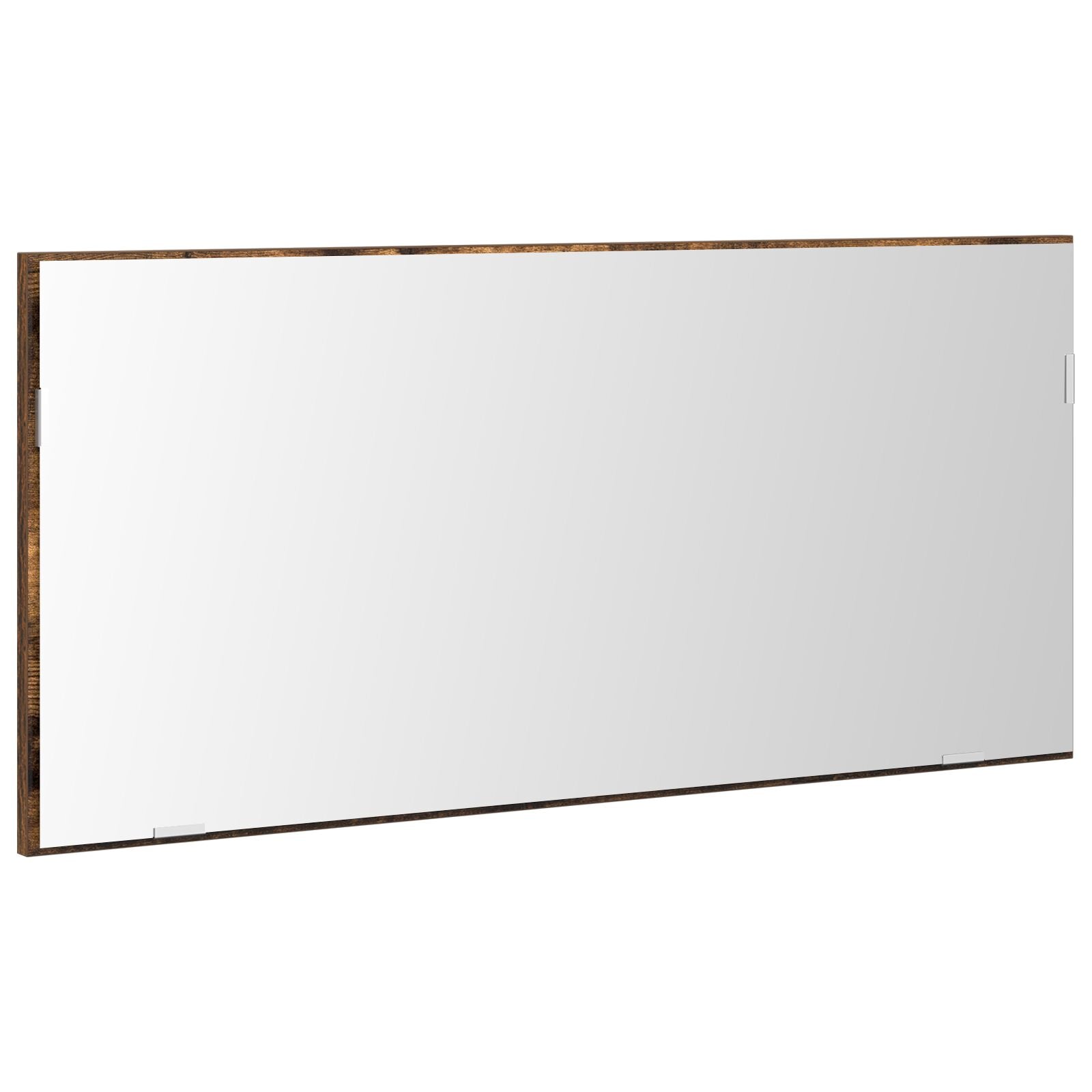 Baderom Speilskap med LED Lys Røkt Eik 80x37 cm