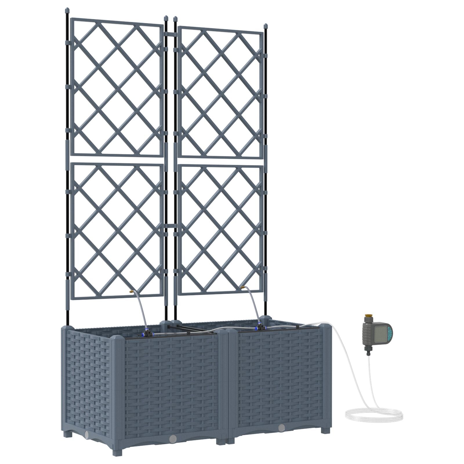 Hageplanter med Vanning System 2 stk Lysegrå