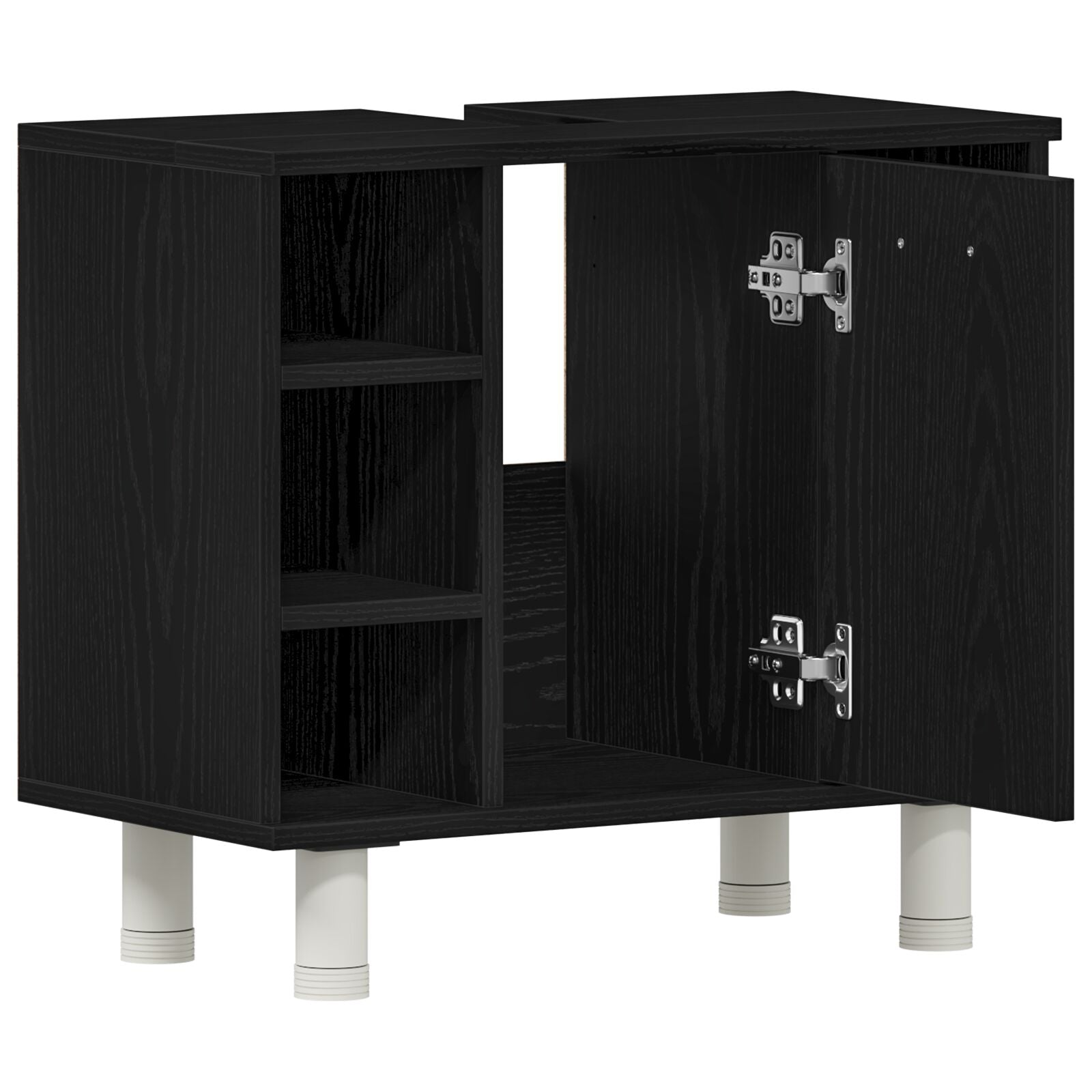 Badskap Svart Eik 60x32x54 cm Konstruert Tre