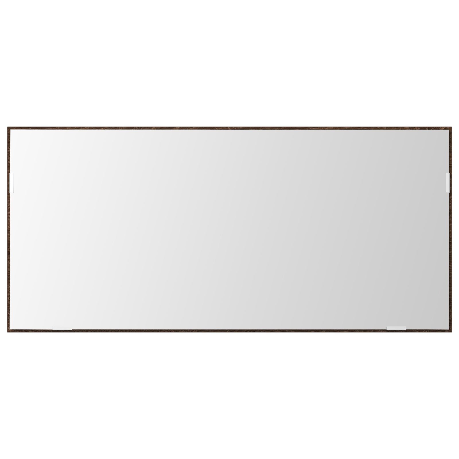 Baderom Speilskap med LED Lys Brun Eik 80x37 cm