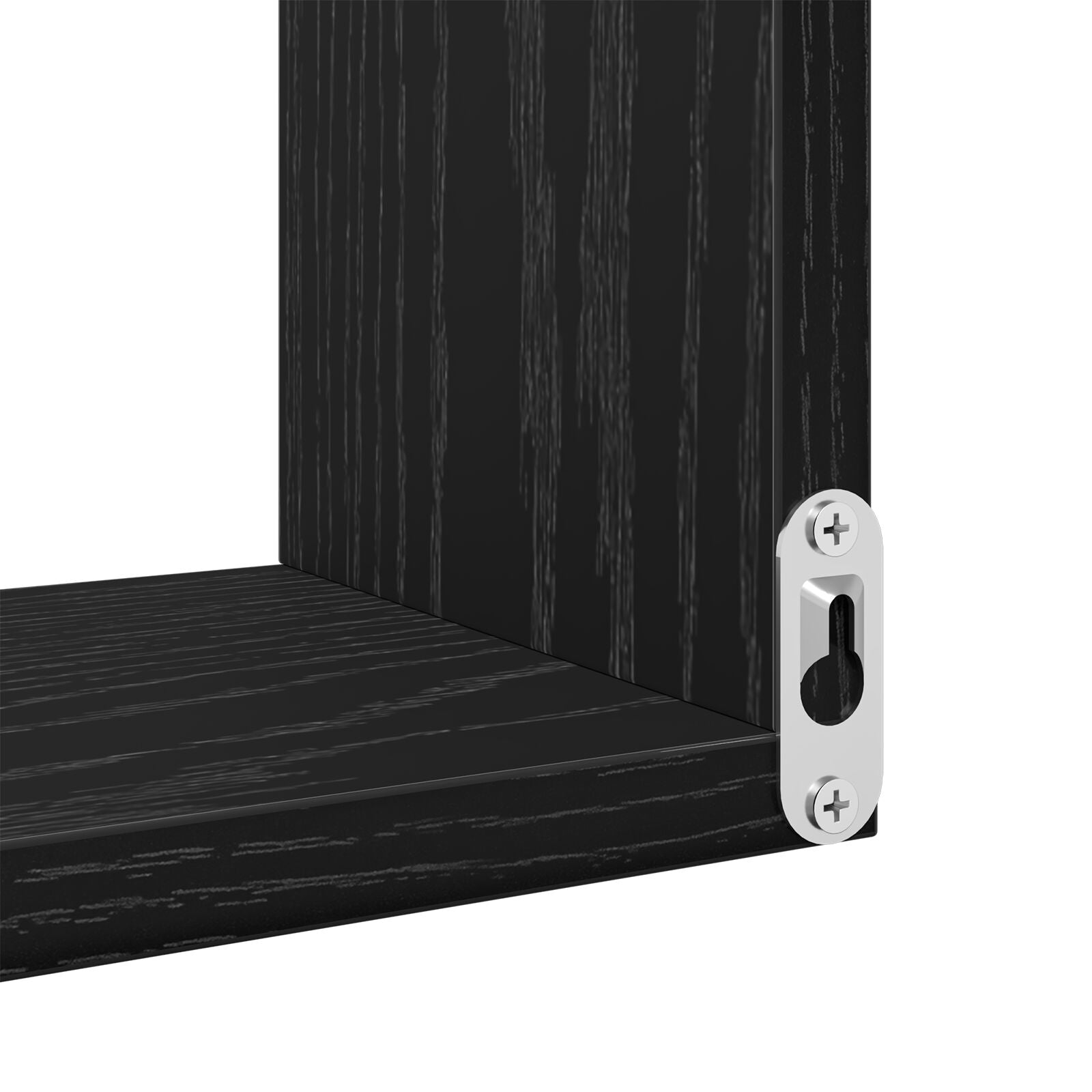 Vegghyller 2 stk Svart Eik 40x40x49,5 cm Konstruert Tre