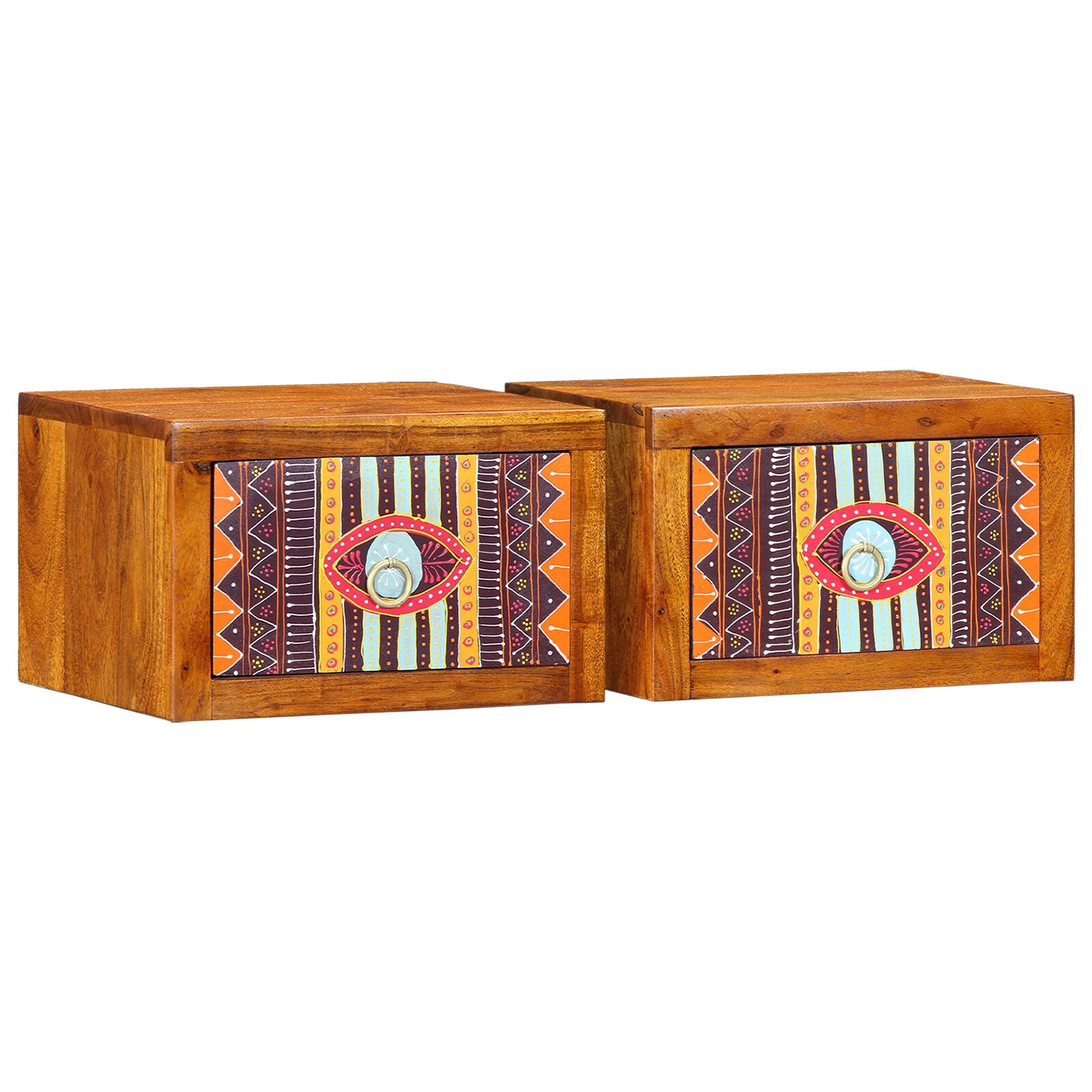 Nattbord 2 stk 35x30x22 cm Massivt akasietre
