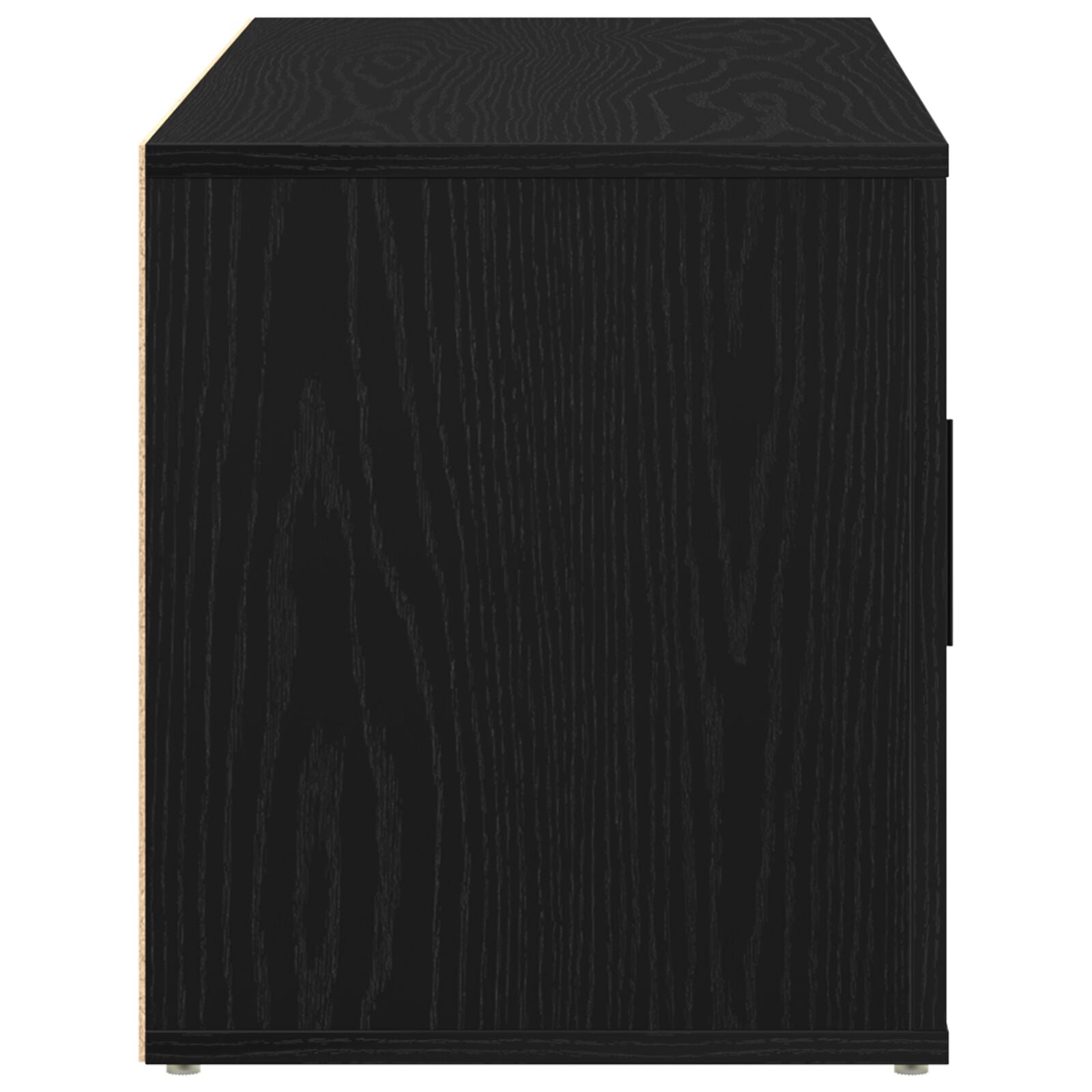 TV-benk Svart Eik 100x35x40 cm Konstruert Tre