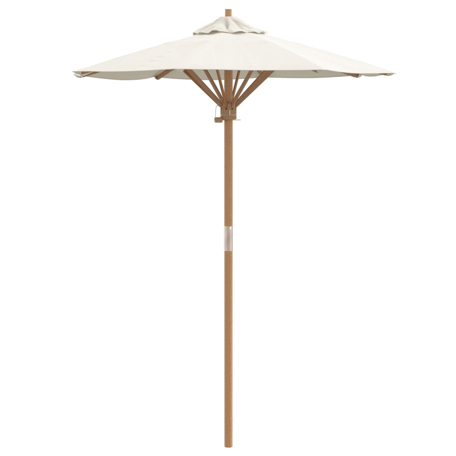 Hageparaply Kremhvit 150x210 cm Bambus