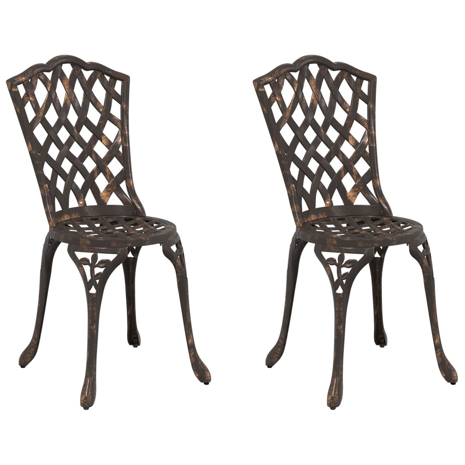 Hageputer 2 stk Bronse Støpegods Aluminium