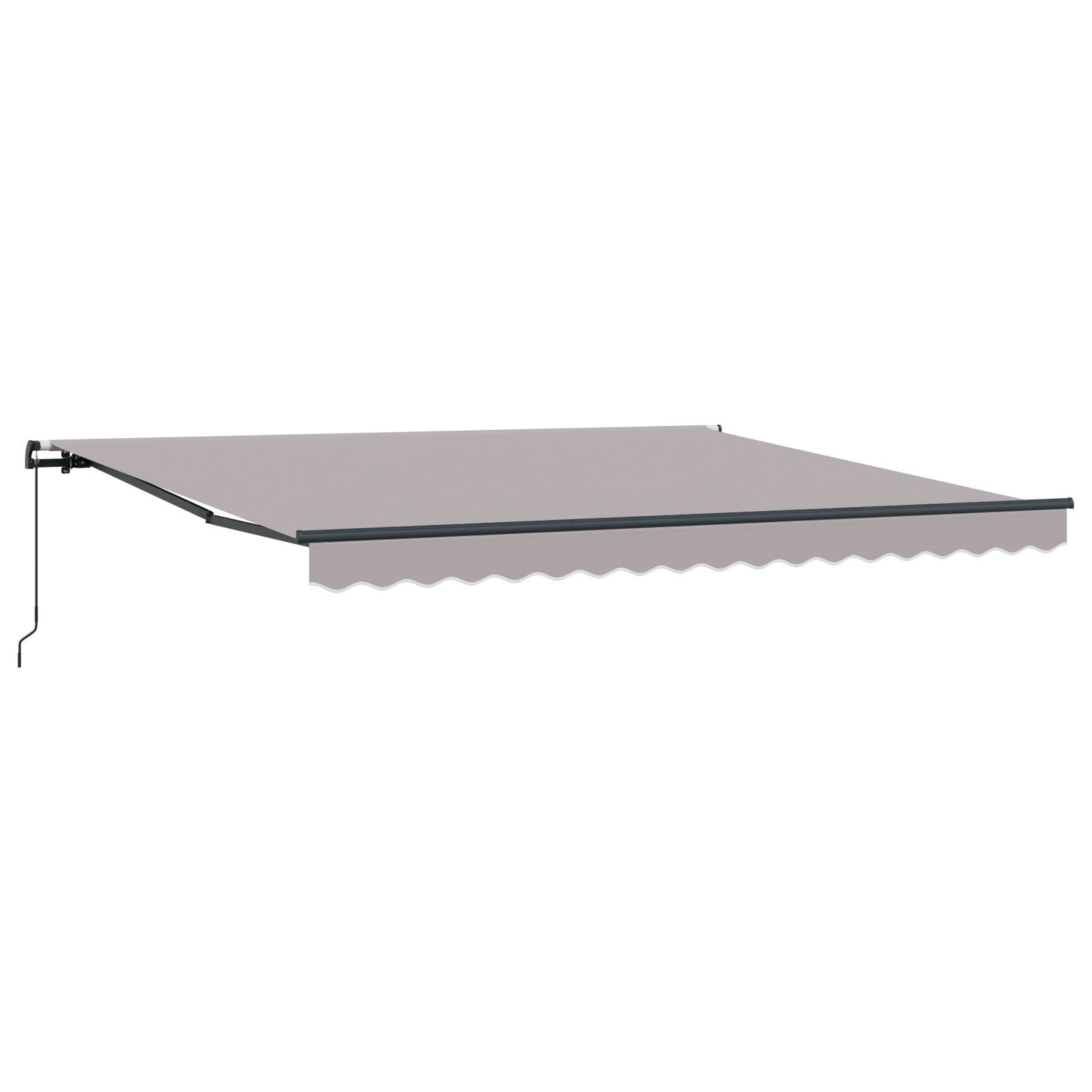Manuell Uttrekkbar Markise Lysegrå 400x300 cm, vidaXL Markise Erstatningsstoff for 4x3 m Ramme Lysegrå