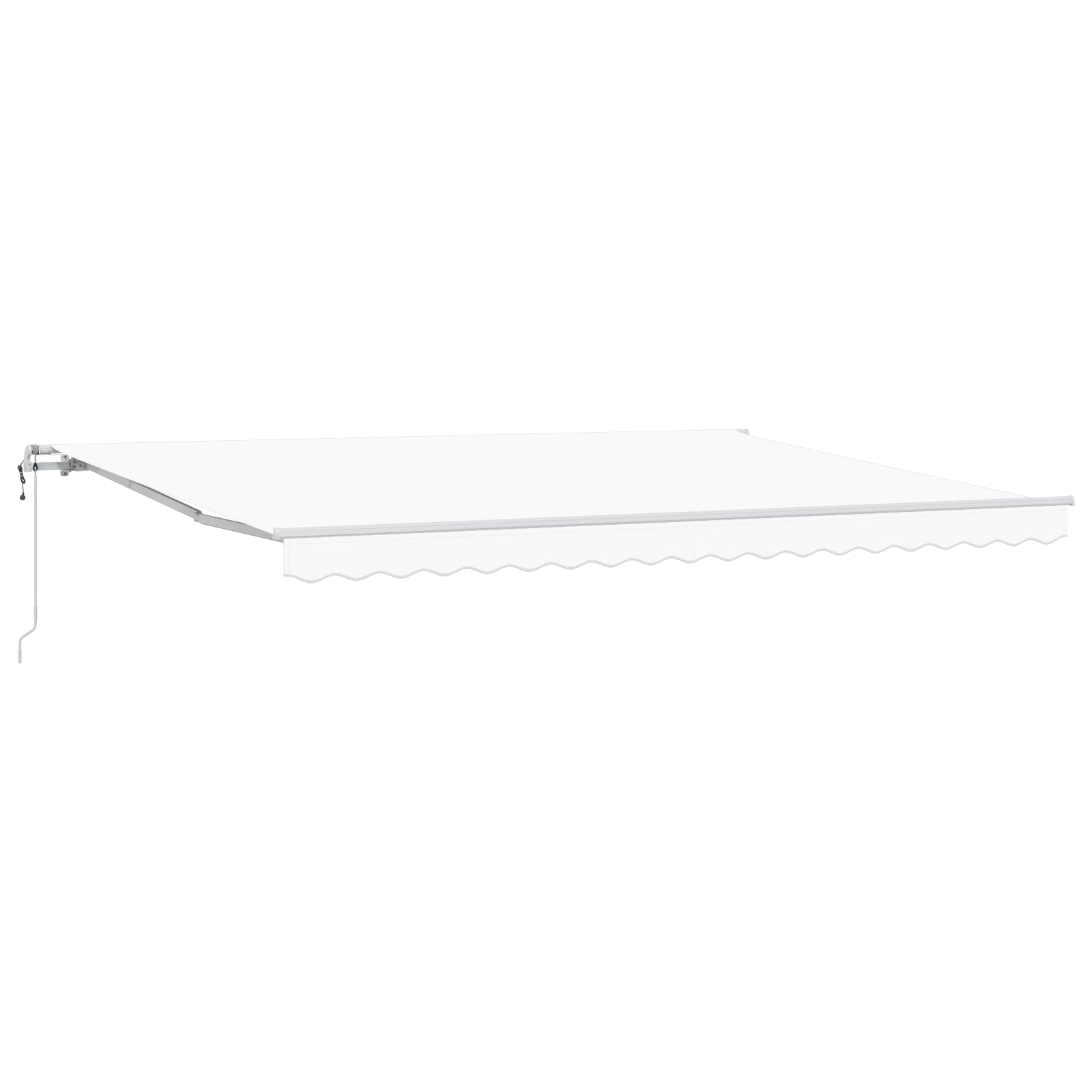 Automatisk uttrekkbar markise Hvit 450x300 cm, vidaXL Markise erstatningsstoff for 4.5x3 m ramme Hvit