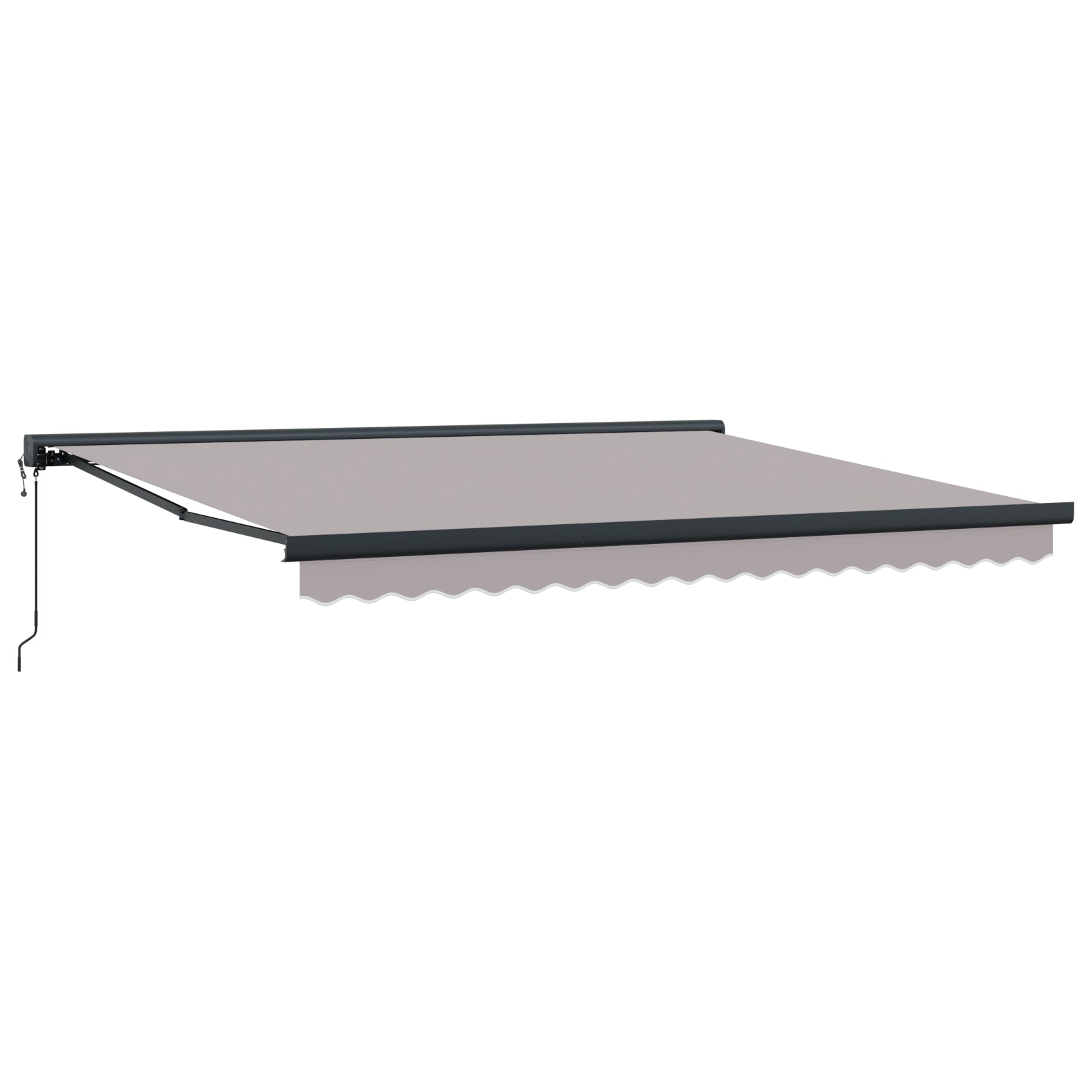 Automatisk Uttrekkbar Markise Lysegrå 400x300 cm, vidaXL Markise Erstatningsstoff for 4x3 m Ramme Lysegrå