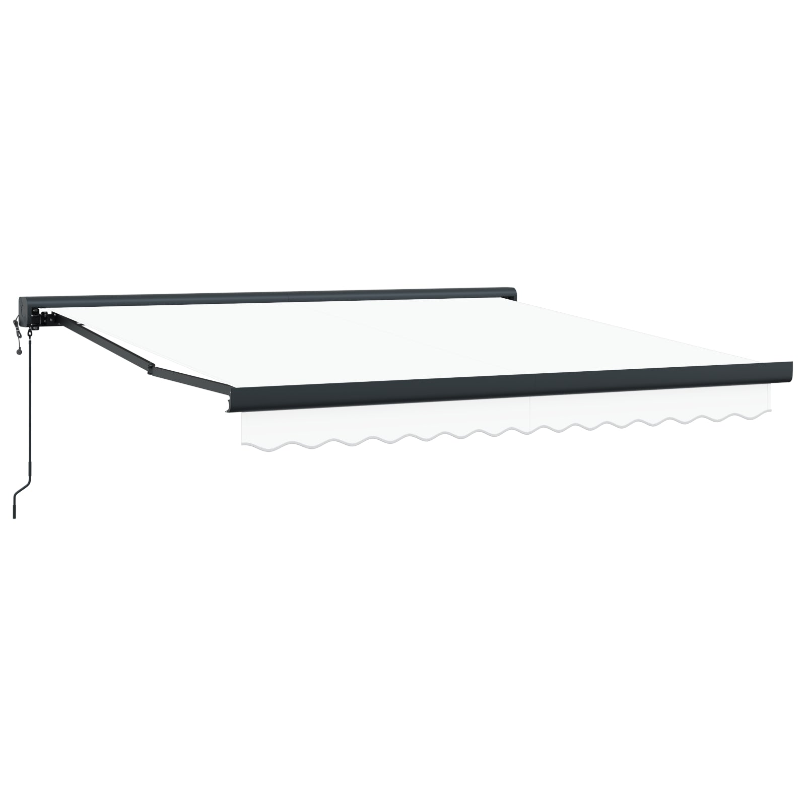 Automatisk Uttrekkbar Markise Hvit 300x250 cm, vidaXL Markise erstatningsstoff for 3x2.5 m ramme Hvit