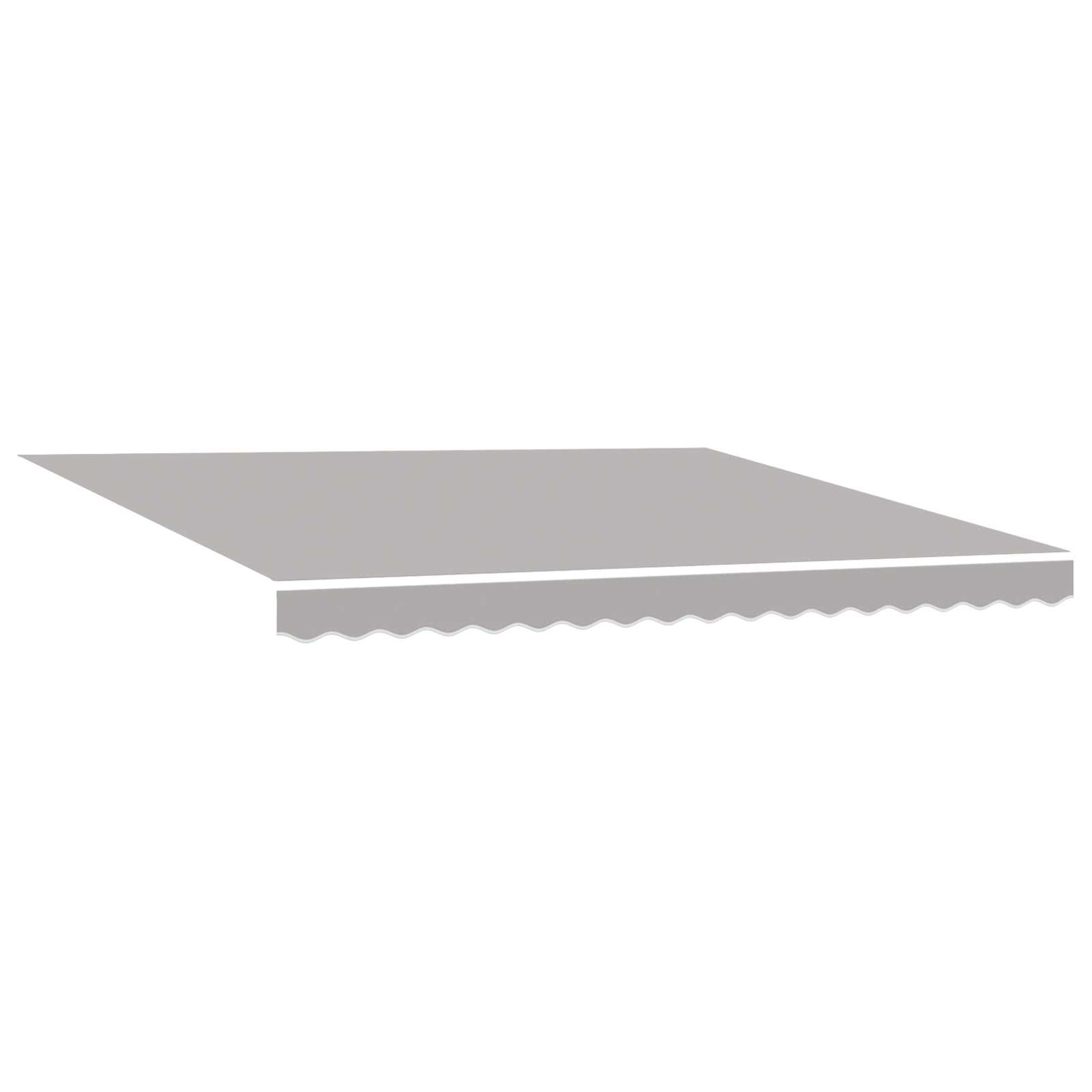 Automatisk Uttrekkbar Markise Lysegrå 400x300 cm, vidaXL Markise Erstatningsstoff for 4x3 m Ramme Lysegrå