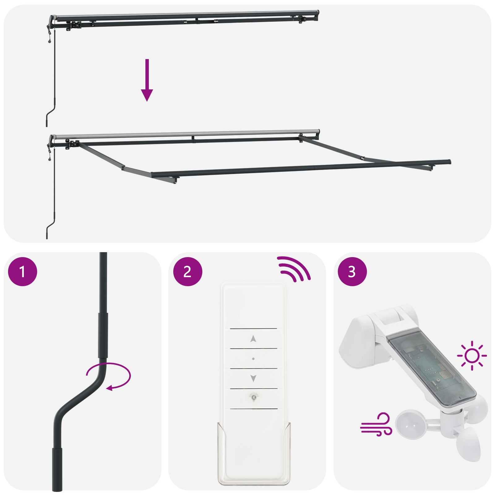 Automatisk Uttrekkbar Markise Grønn og Gul 350x250 cm, vidaXL Markise Erstatningsstoff for 3.5x2.5 m Ramme Grønn og Gul