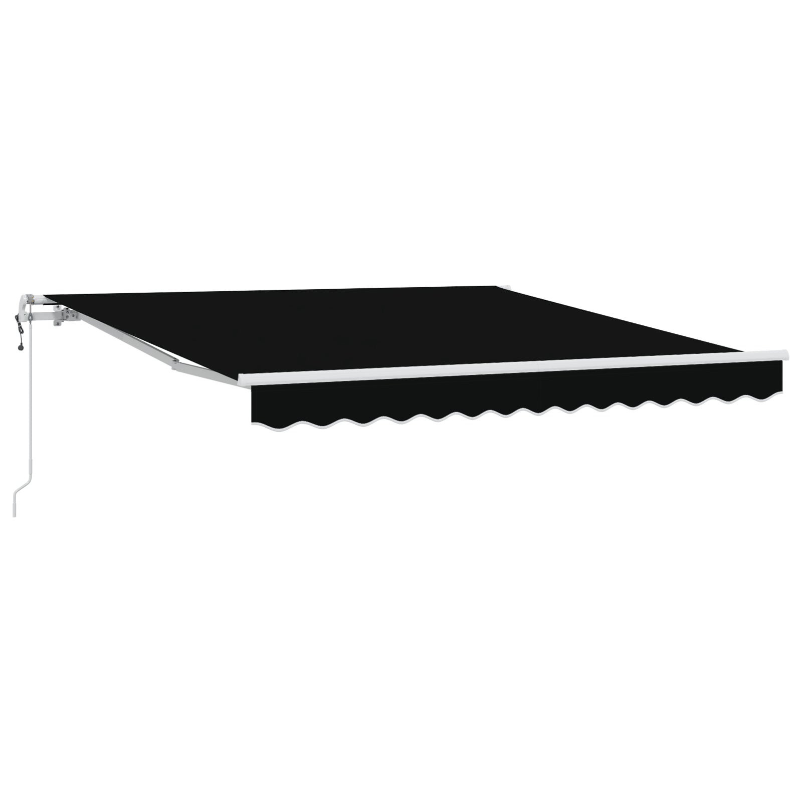 Automatisk uttrekkbar markise svart 300x250 cm, vidaXL Markiseerstatningsstoff for 3x2.5 m ramme svart