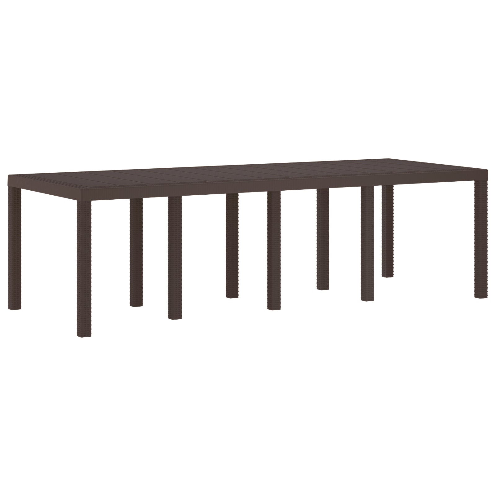 Hagebord Brunt 250x100x73 cm Poly Rattan, vidaXL Hagebord Brunt 100x100x73 cm Poly Rattan, vidaXL Hagebord Brunt 150x100x73 cm Poly Rattan