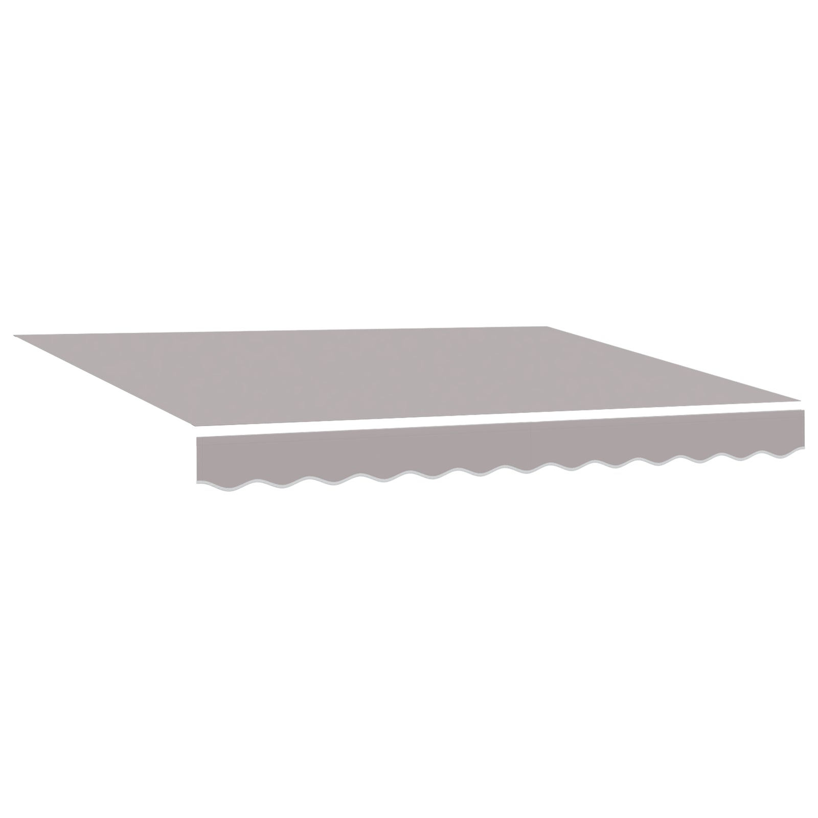 Automatisk Uttrekkbar Markise Lysegrå 350x250 cm, vidaXL Markise Erstatningsstoff for 3,5x2,5 m Ramme Lysegrå