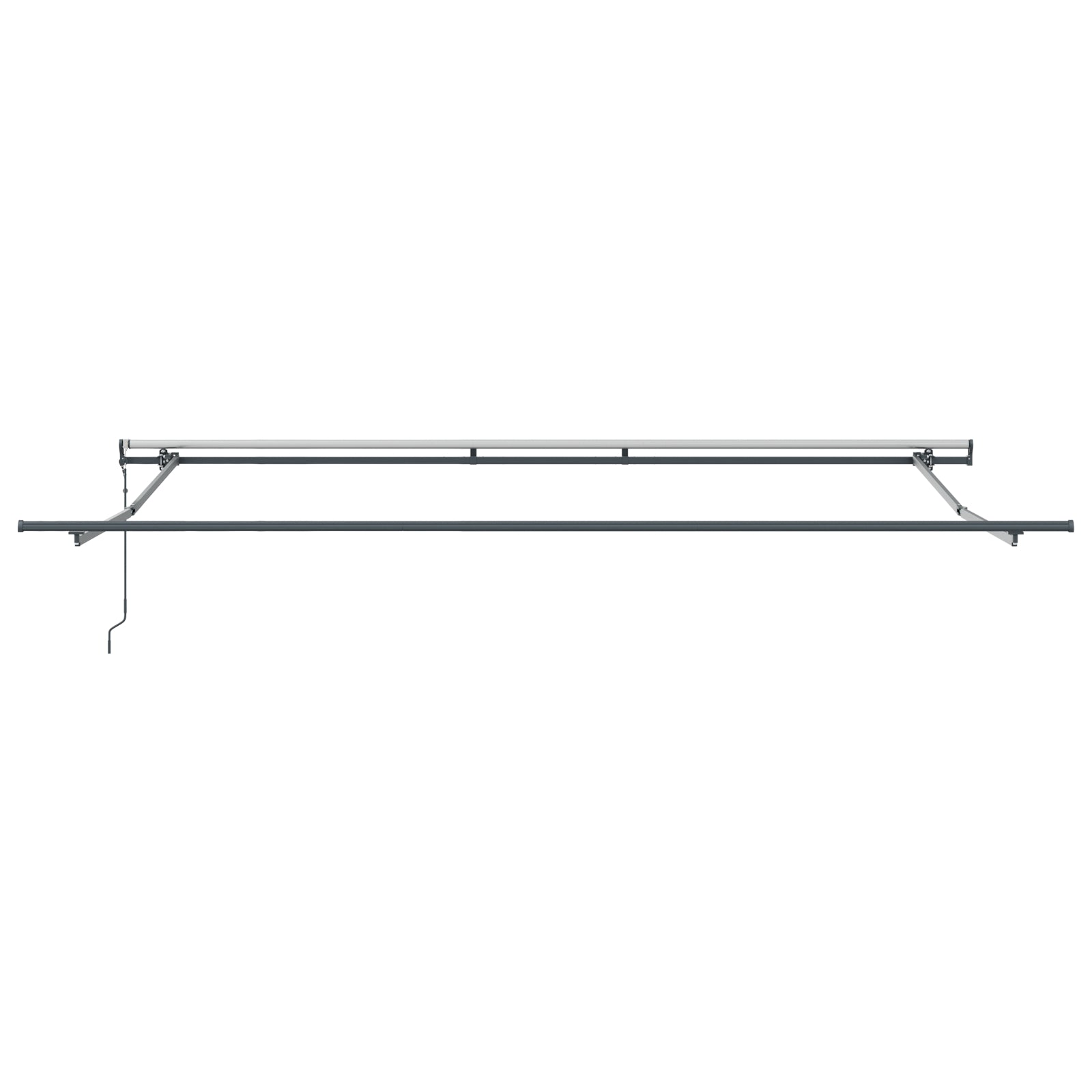 Automatisk Uttrekkbar Markise Hvit 450x300 cm, vidaXL Markiseduk for 4.5x3 m Ramme Hvit