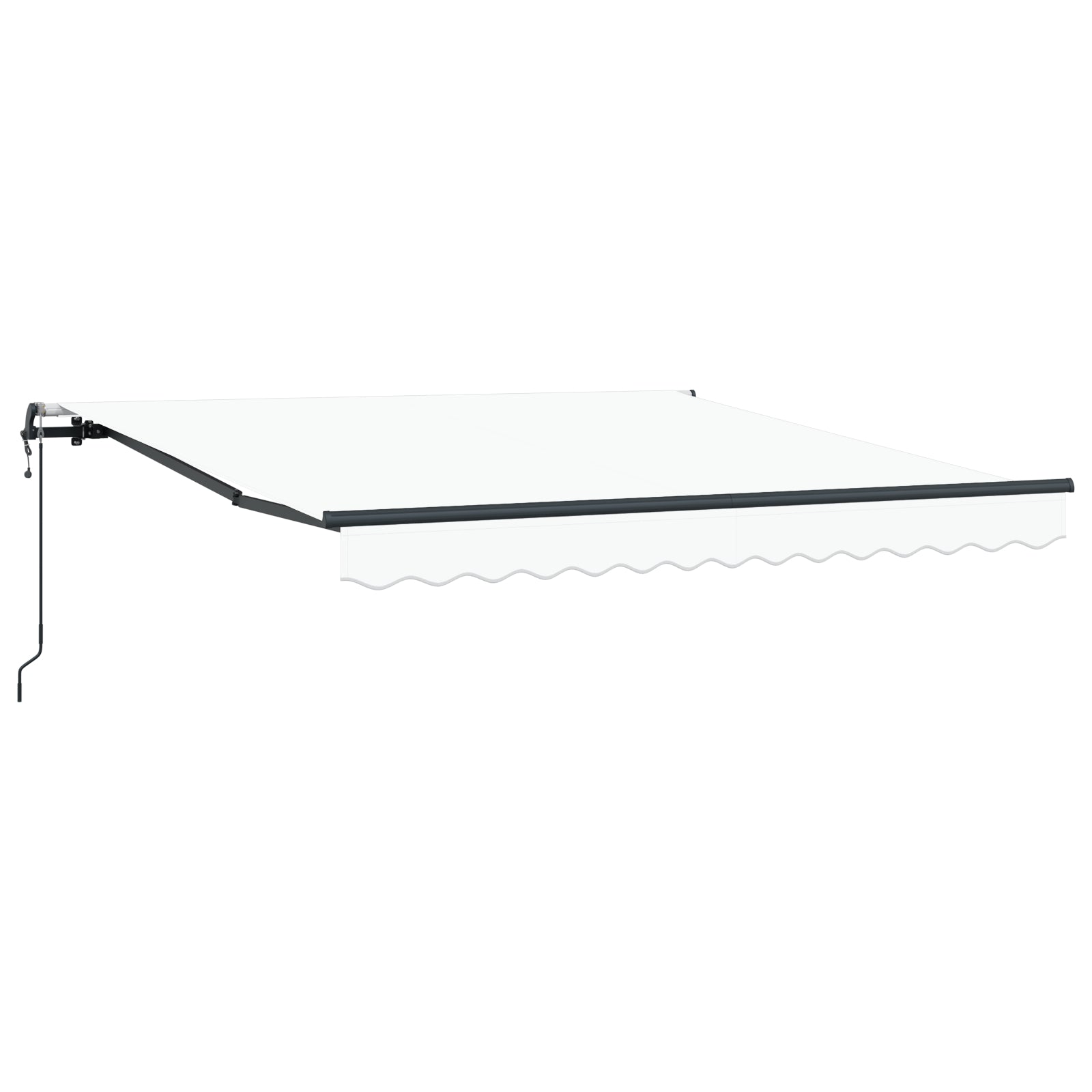 Automatisk Uttrekkbar Markise Hvit 350x250 cm, vidaXL Markise Erstatningsstoff for 3.5x2.5 m Ramme Hvit