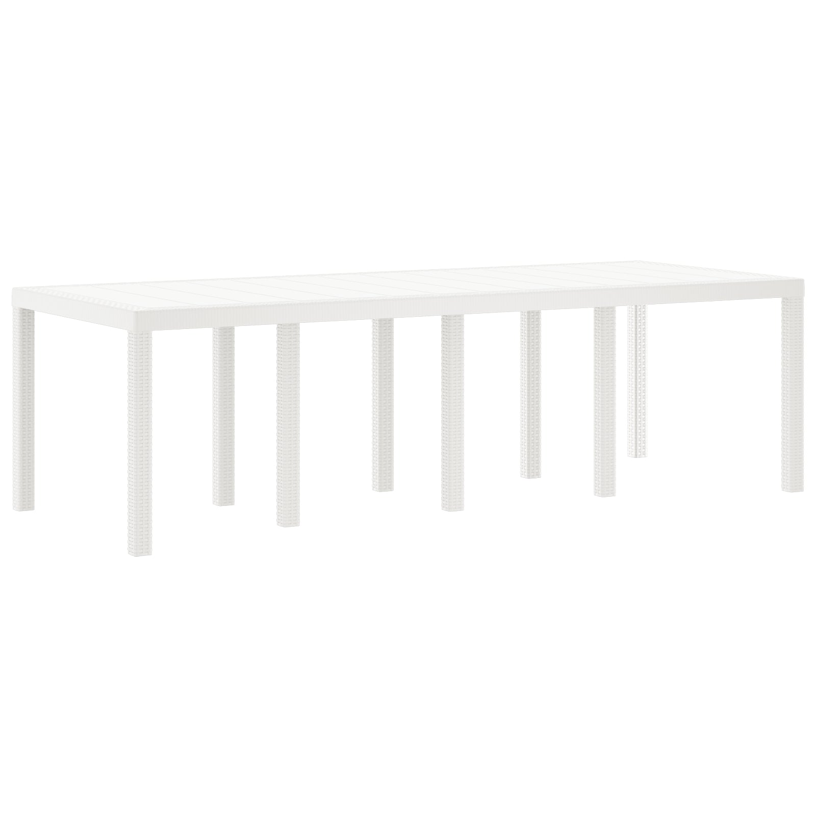Hagebord Hvit 250x100x73 cm Poly Rattan, vidaXL Hagebord Hvit 100x100x73 cm Poly Rattan, vidaXL Hagebord Hvit 150x100x73 cm Poly Rattan