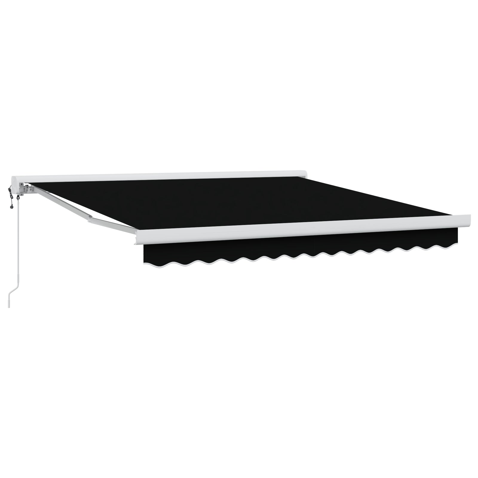 Automatisk Uttrekkbar Markise Svart 350x250 cm, vidaXL Markise Byttestoff for 3.5x2.5 m Ramme Svart
