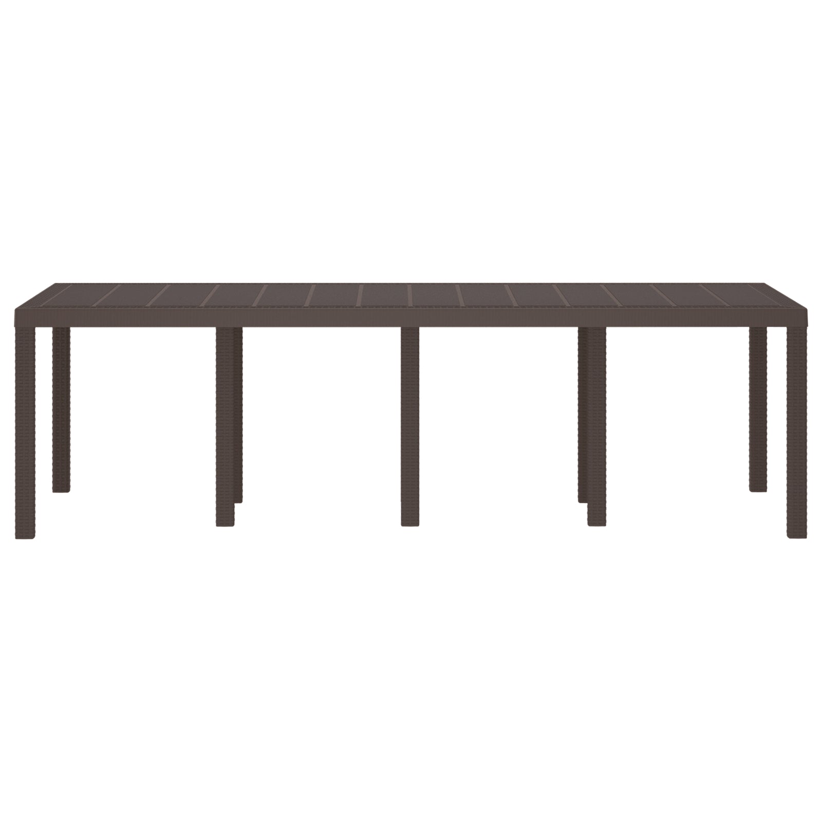 Hagebord Brunt 250x100x73 cm Poly Rattan, vidaXL Hagebord Brunt 100x100x73 cm Poly Rattan, vidaXL Hagebord Brunt 150x100x73 cm Poly Rattan
