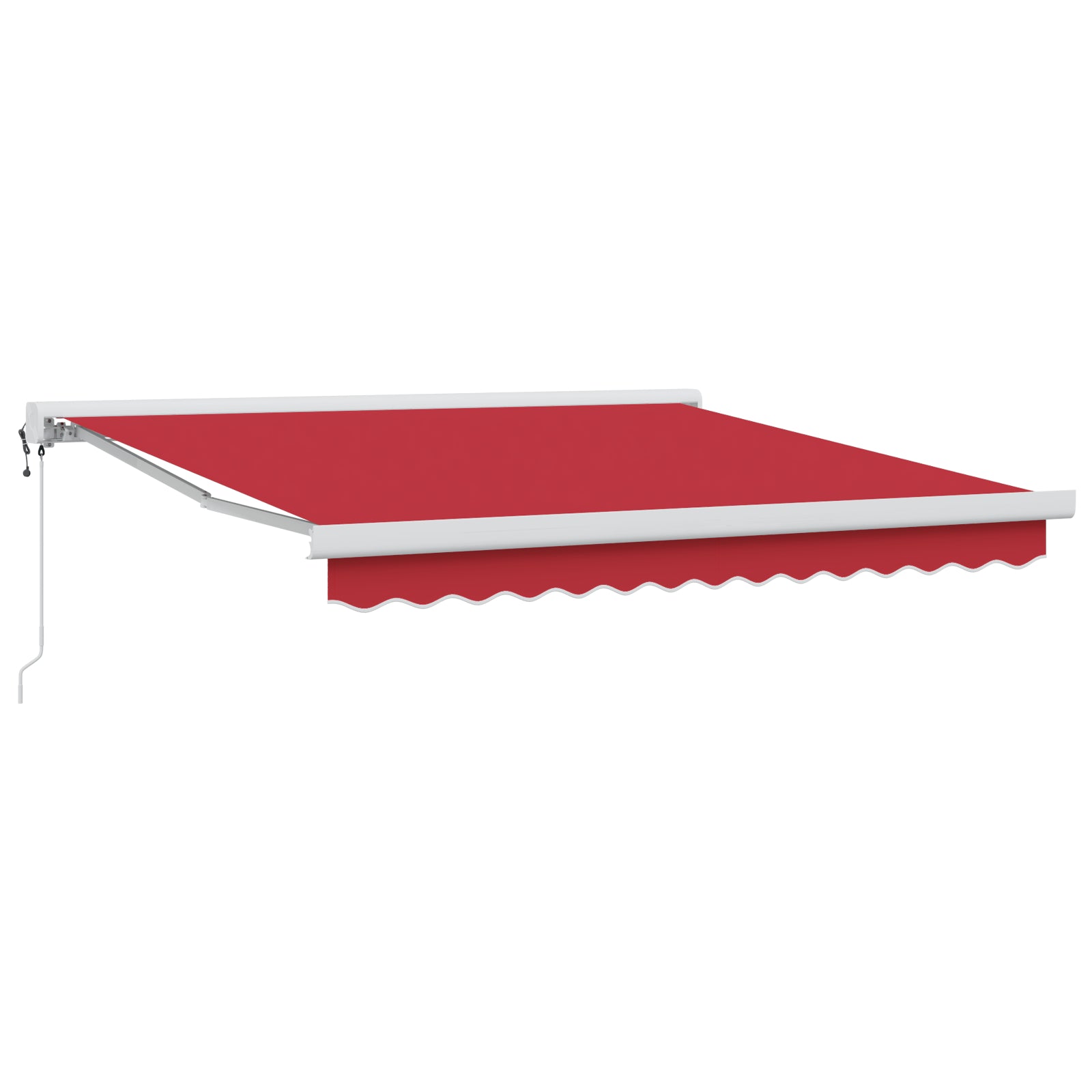 Automatisk Uttrekkbar Markise Rød 350x250 cm, vidaXL Markise Erstatningsstoff for 3.5x2.5 m Ramme Rød