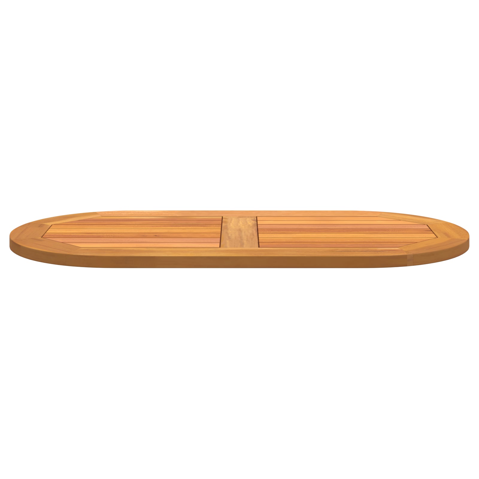 Bordplate 90x45x2,2 cm Oval Massivt Akasietre