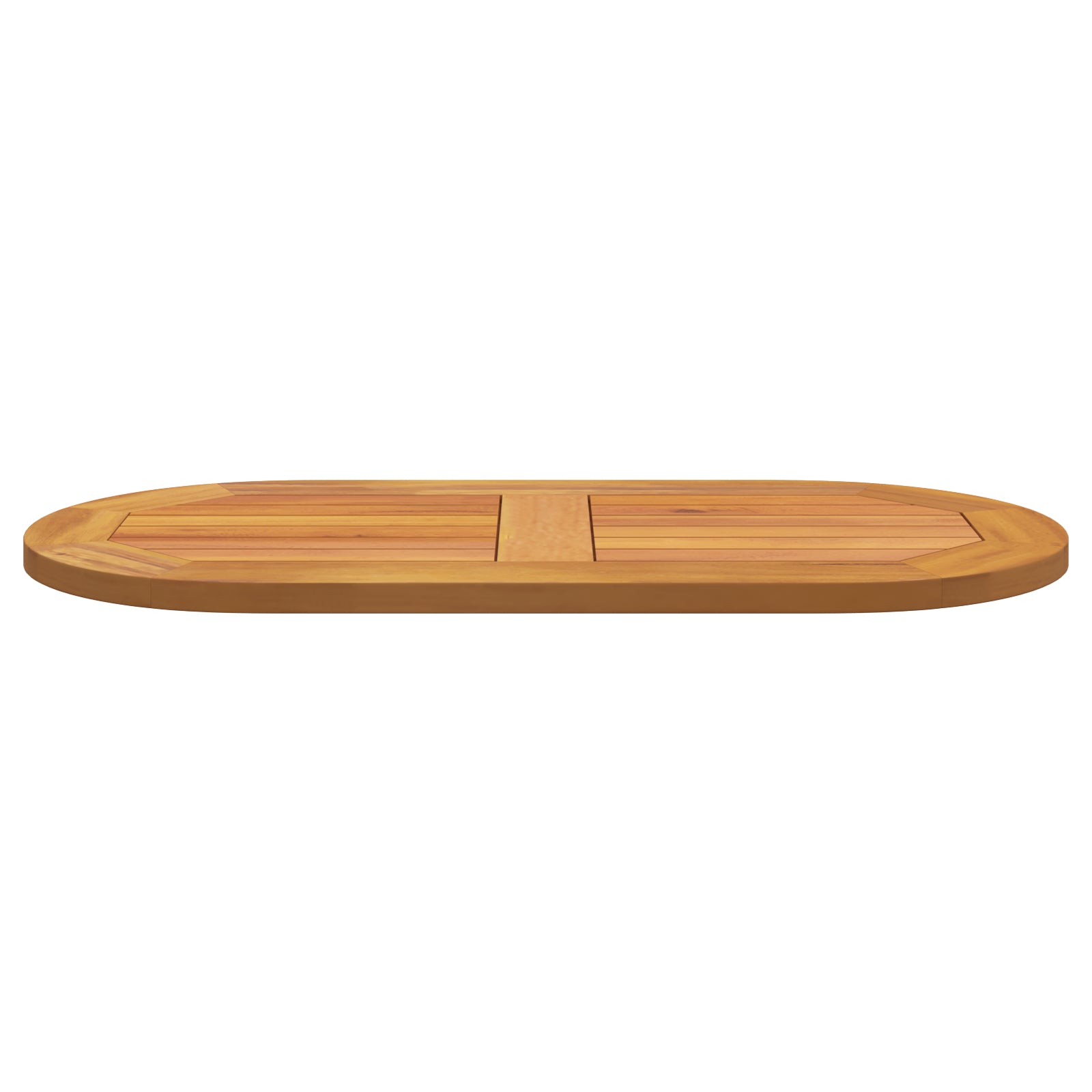 Bordplate 80x40x2,2 cm Oval Solid Tre Akasietre