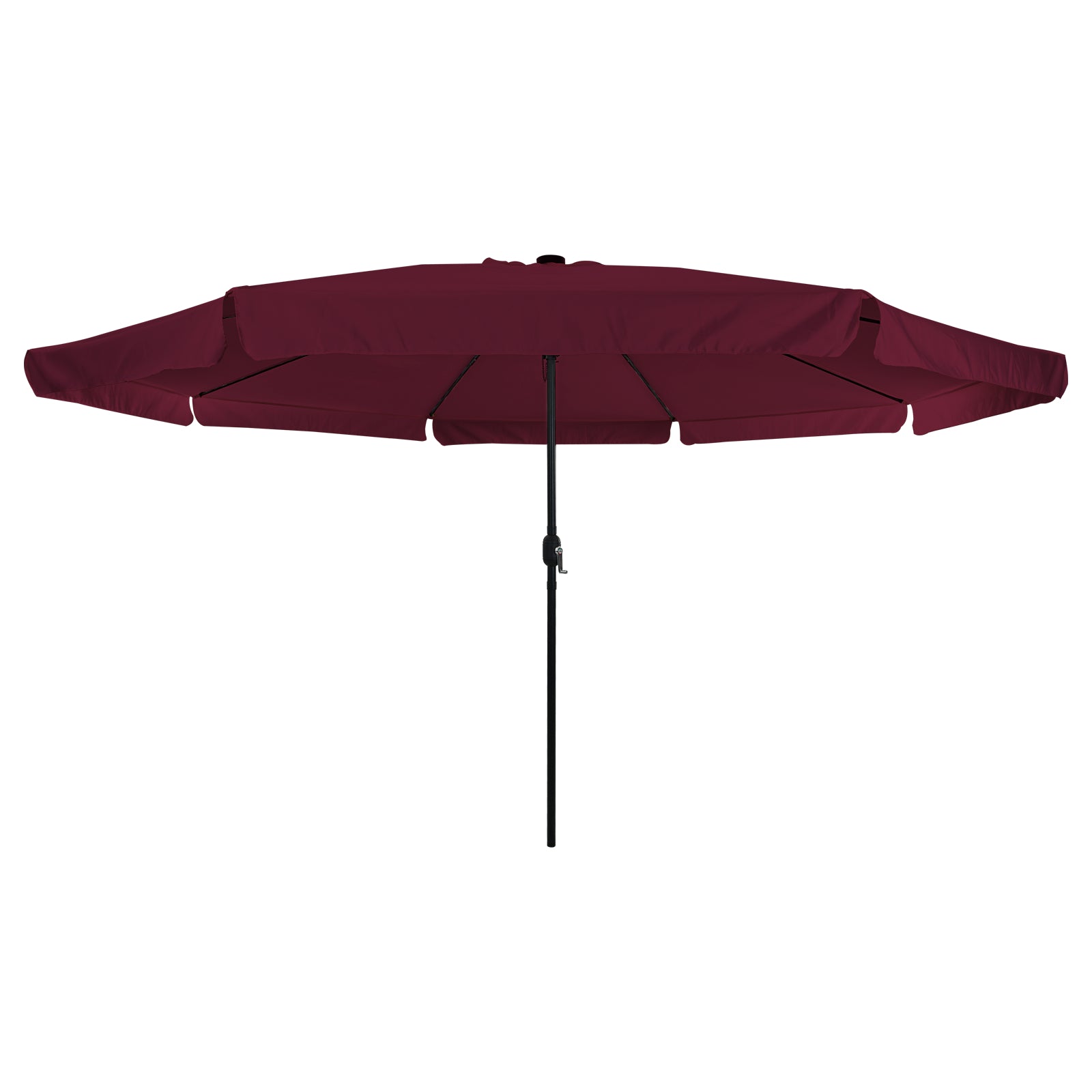Hageparasol med LED-lamper 395x245 cm Bordeaux Rød
