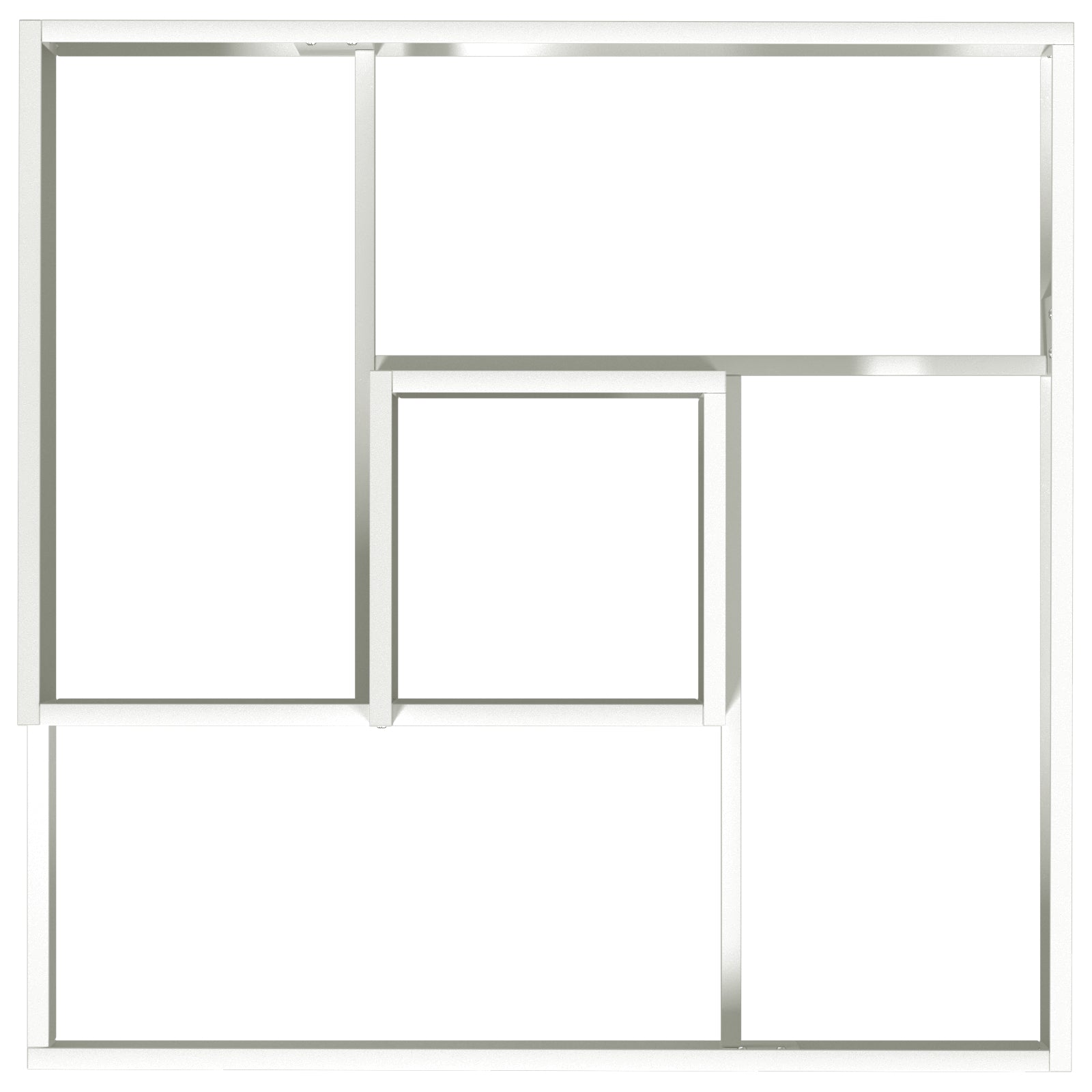 Plantepotte Hvit 80x80x50 cm Kaldvalset Stål
