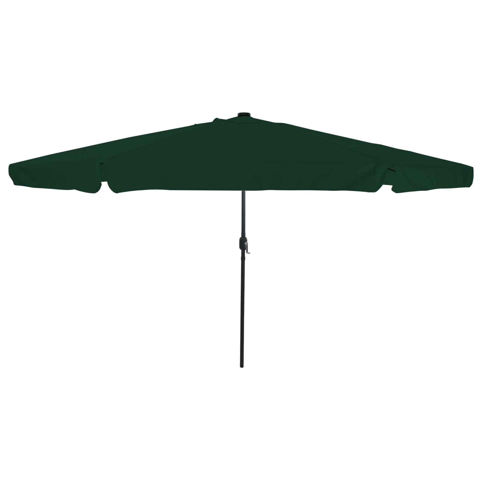 Hageparasol med LED-lys ø395x245 cm Grønn