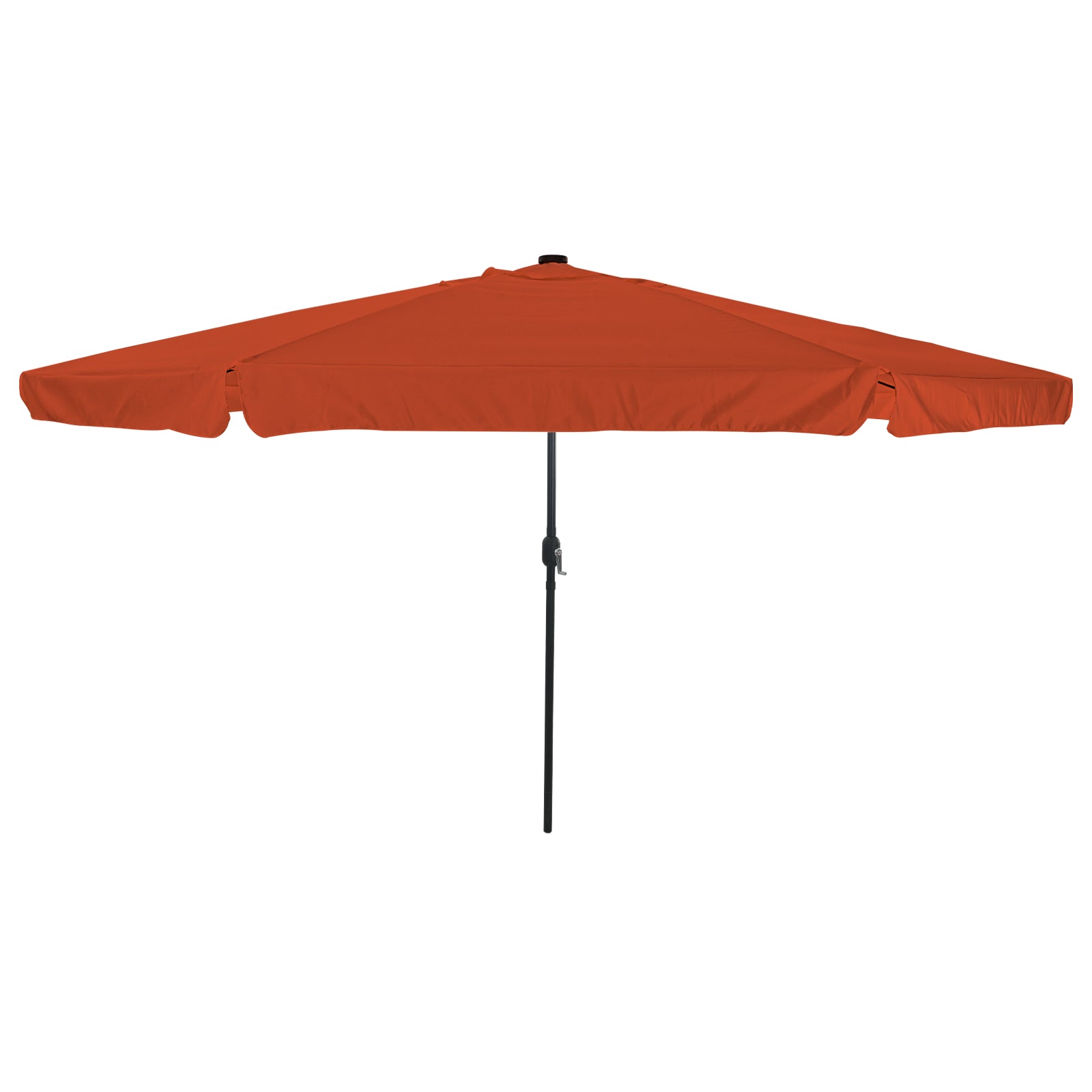 Hageparasoll med LED-lamper ø395x245 cm Terracotta