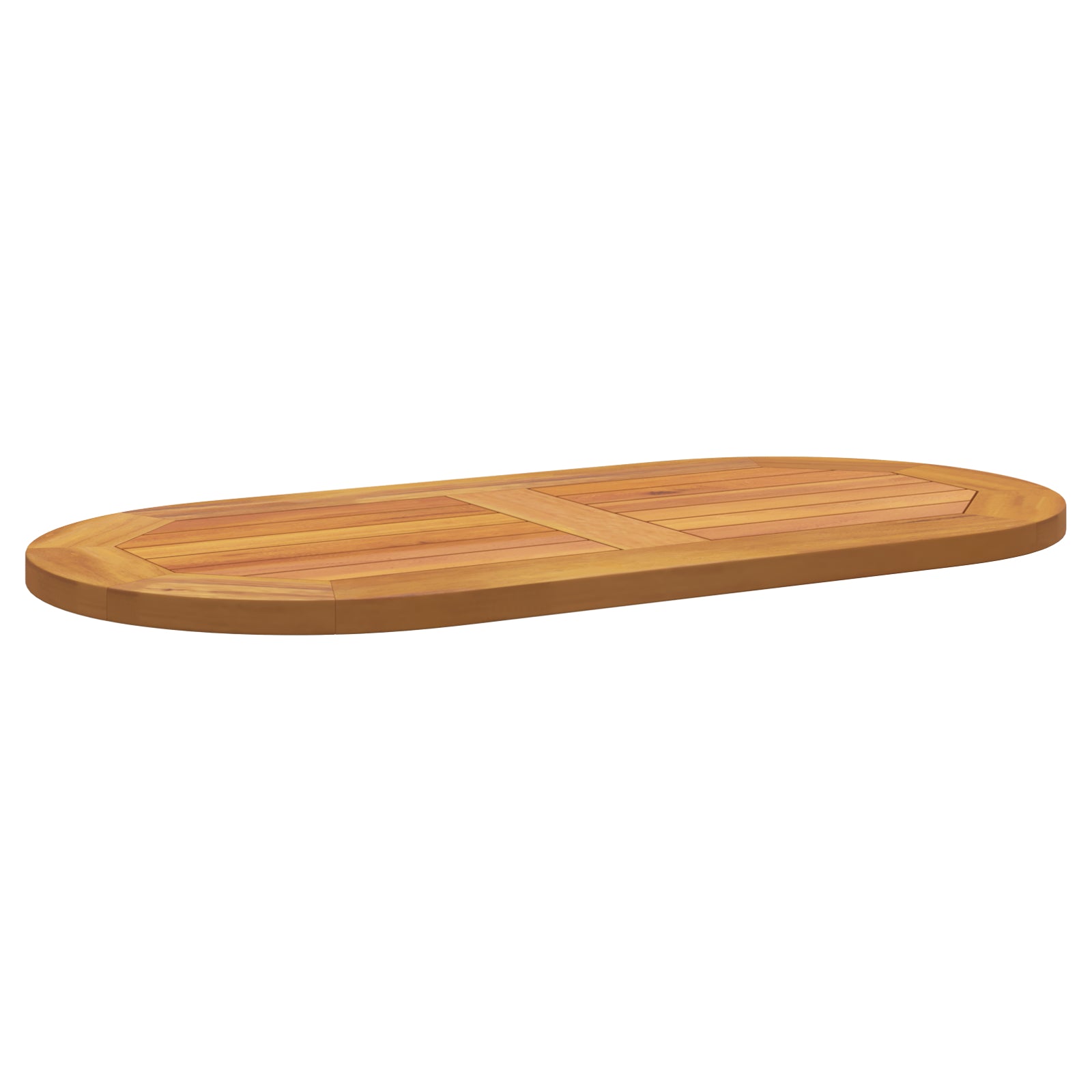 Bordplate 80x40x2,2 cm Oval Solid Tre Akasietre