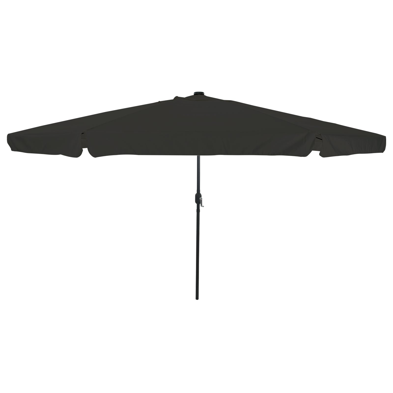 Hageparasol med LED-lamper 395x245 cm Svart