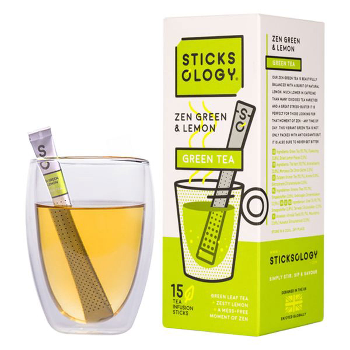 Te-Pinne Grønn Lemon Te - Hjem & Fritidsshoppen.no