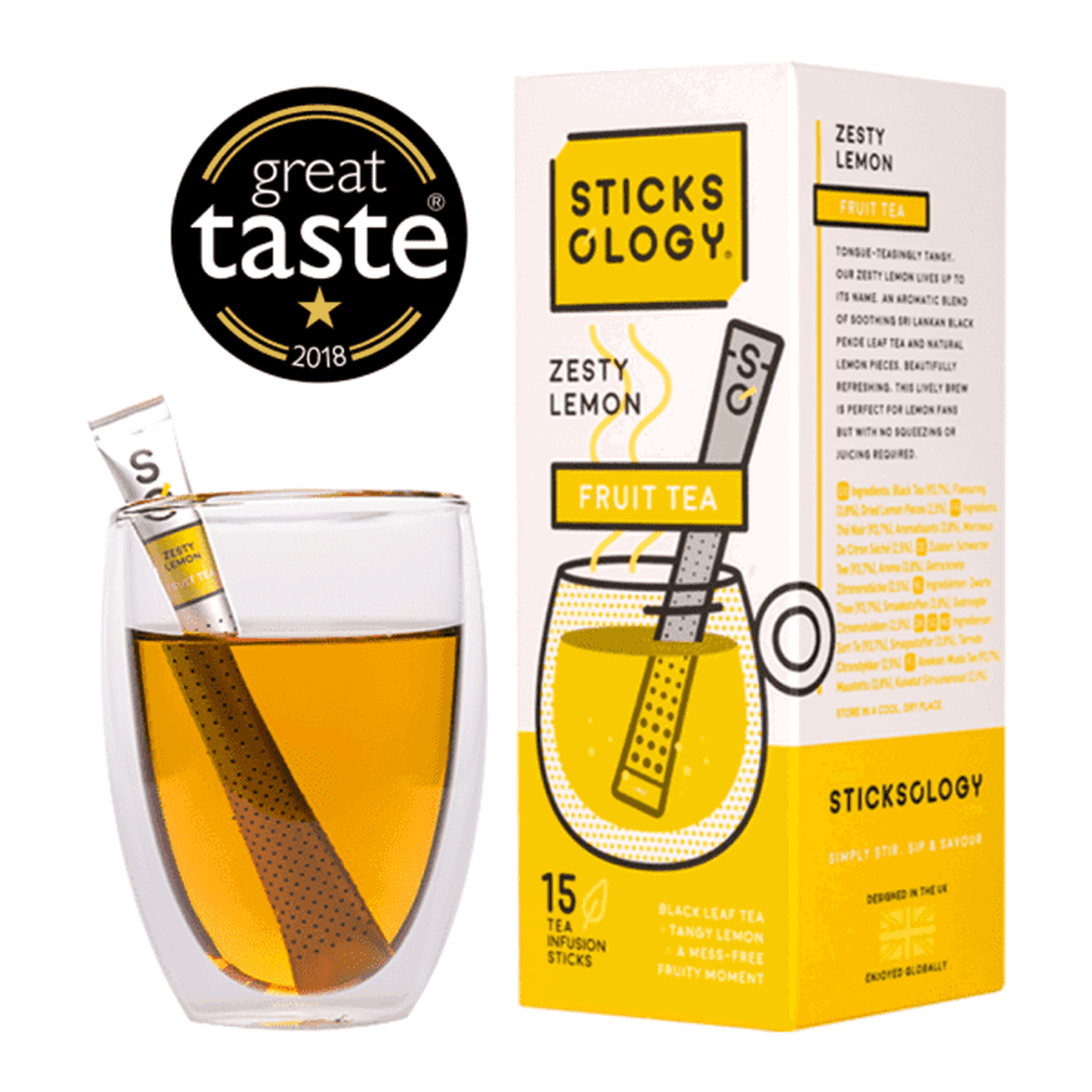 Te-Pinne Zesty Lemon Te - Hjem & Fritidsshoppen.no